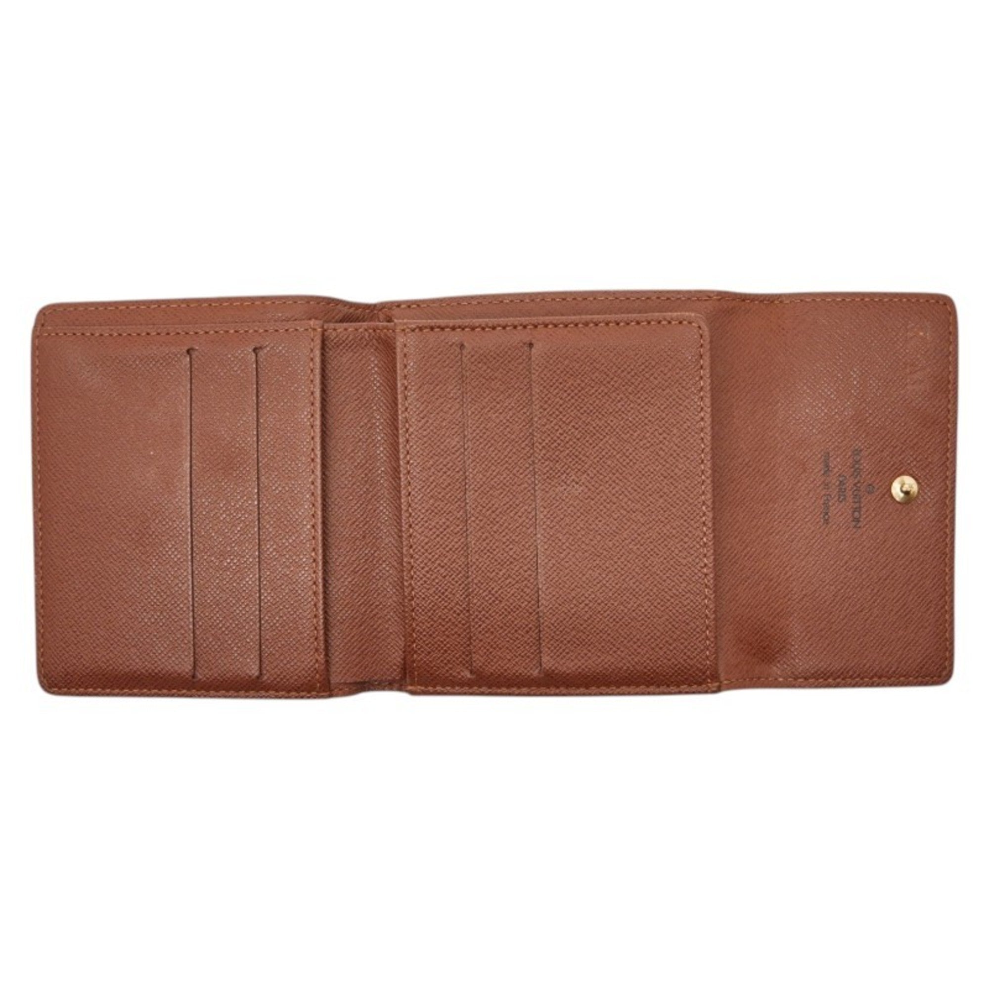 Louis Vuitton Monogram Brown Leather Pvc Wallet (Bi-Fold) (Pre-Owned)