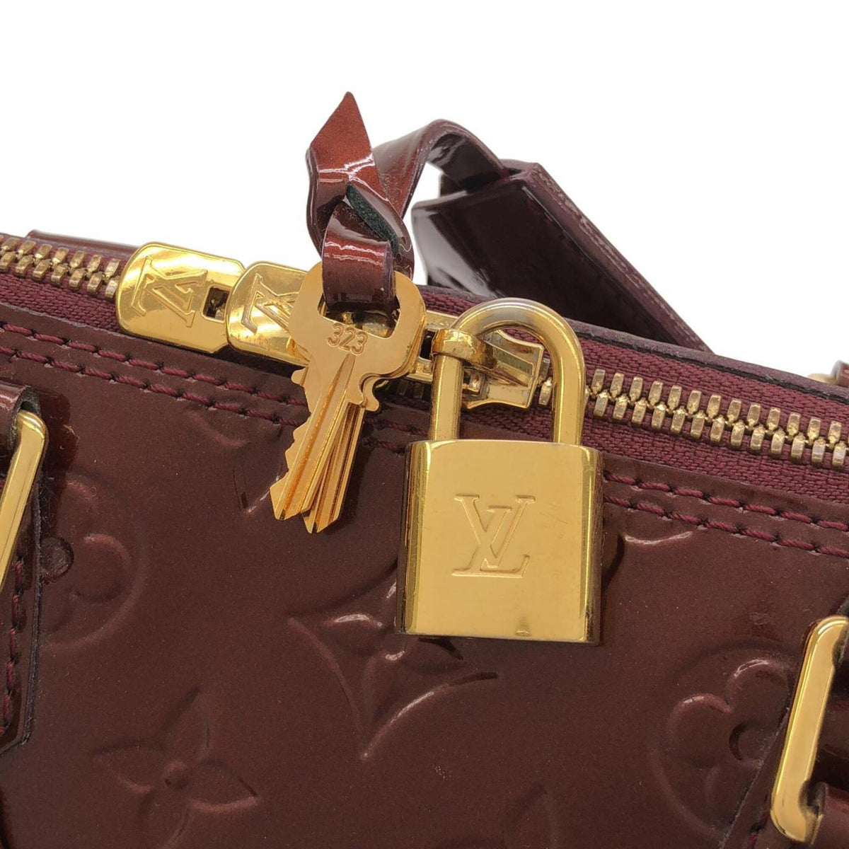 Louis Vuitton Rouge Fauviste Leather Handbag (Pre-Owned)