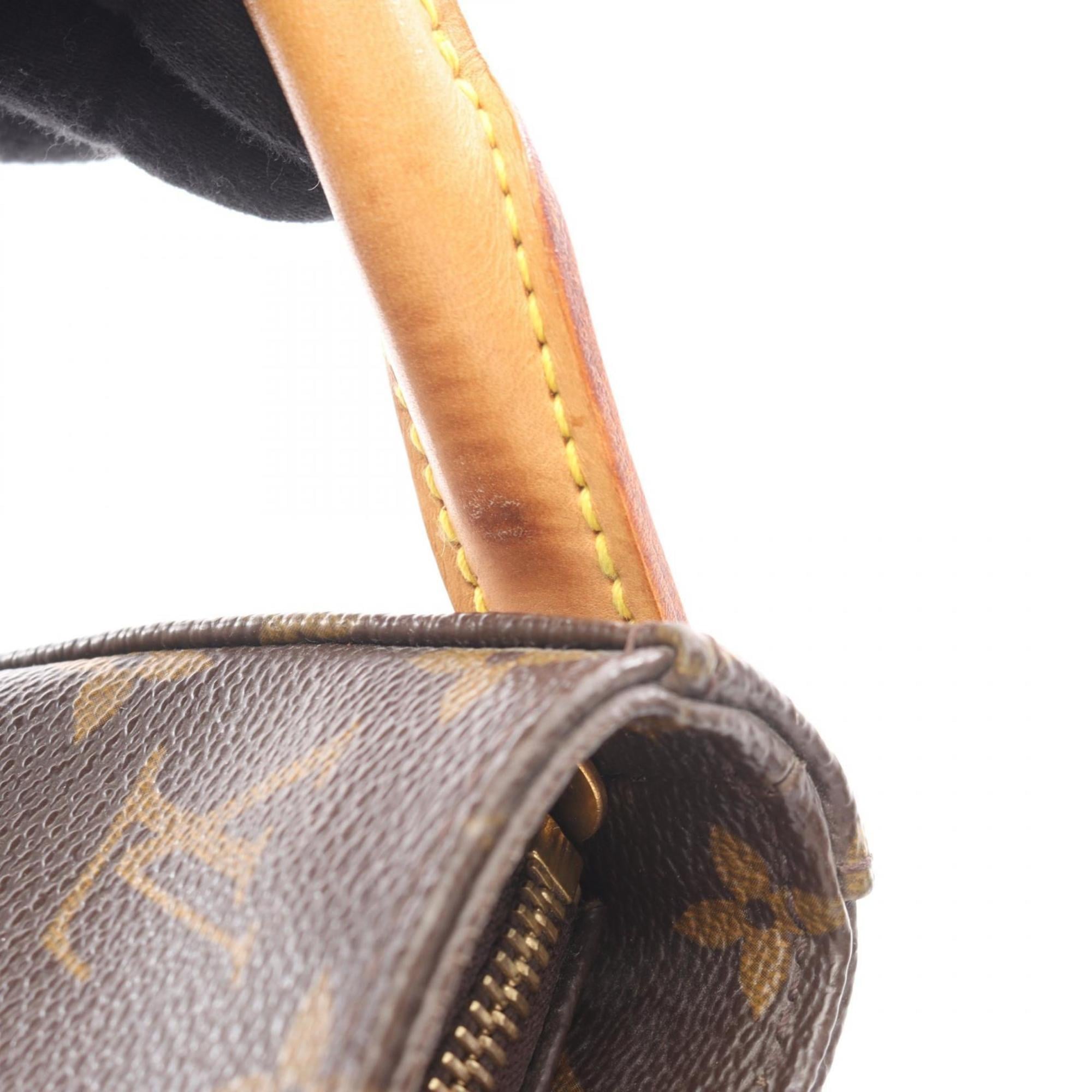 Louis Vuitton Brown Monogram Coated Canvas Leather Handbag Shoulder Bag (Pre-Owned)