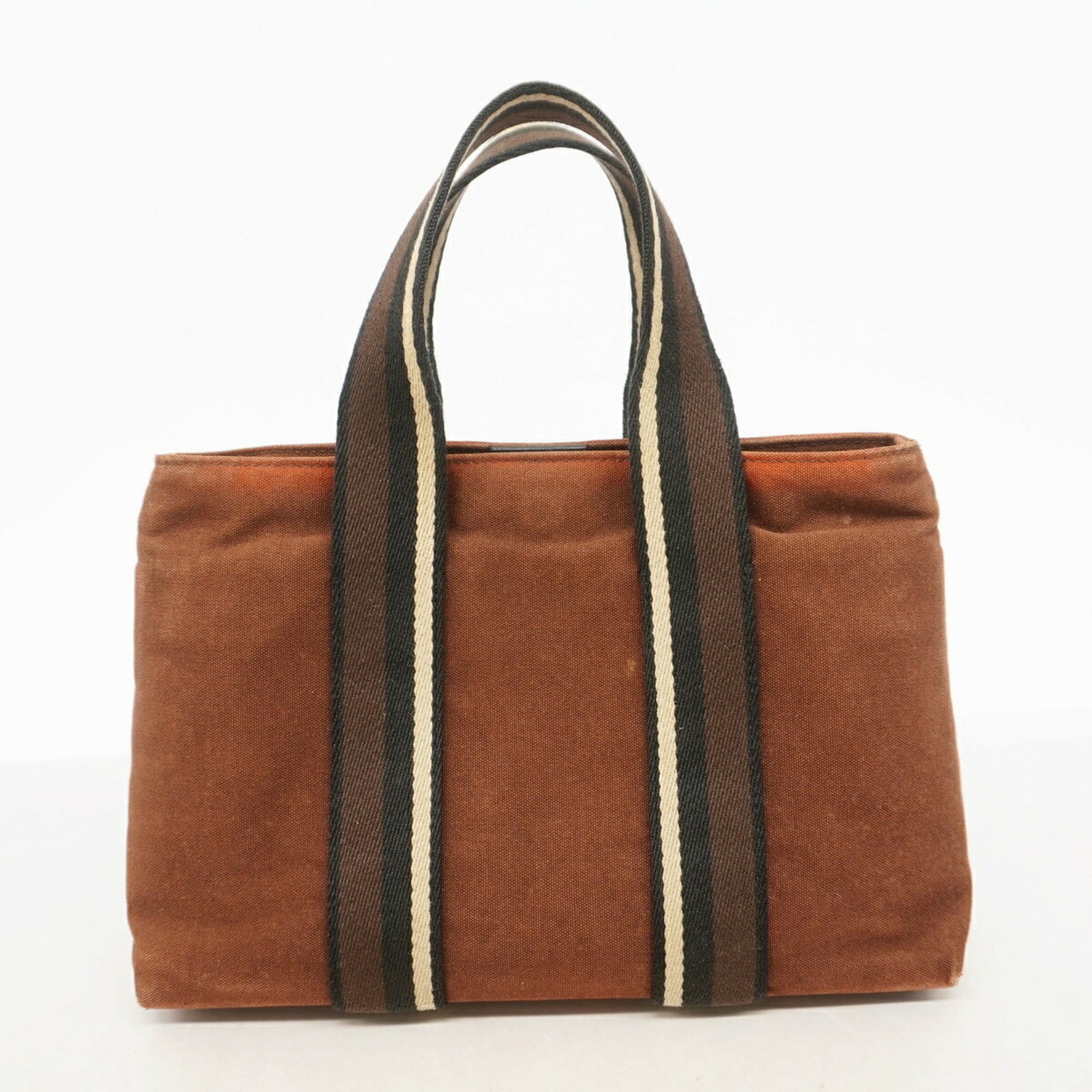 Hermes Brown Canvas Tote Bag (Pre-Owned)