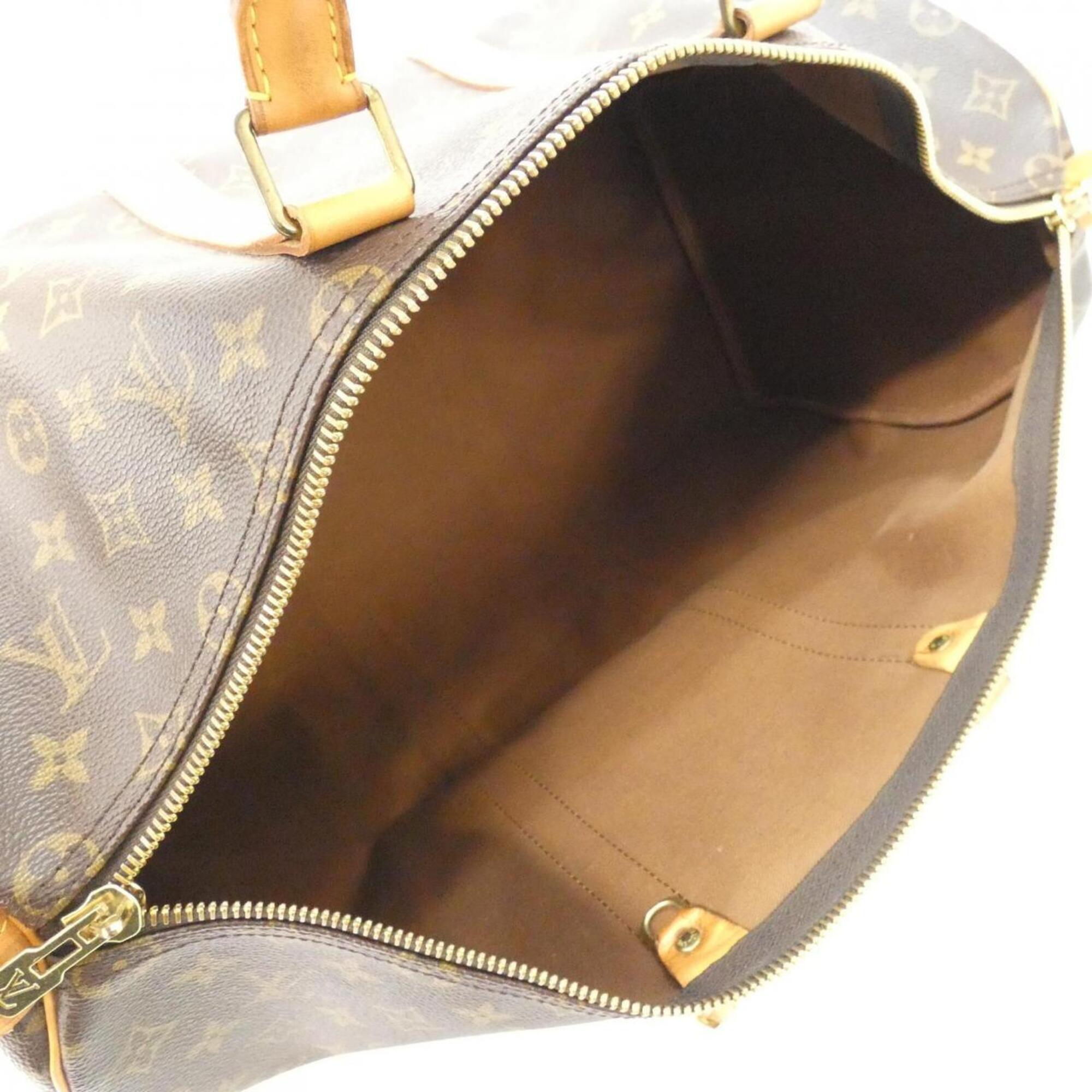 Louis Vuitton Monogram Marron Coated Canvas Boston Bag (Pre-Owned)
