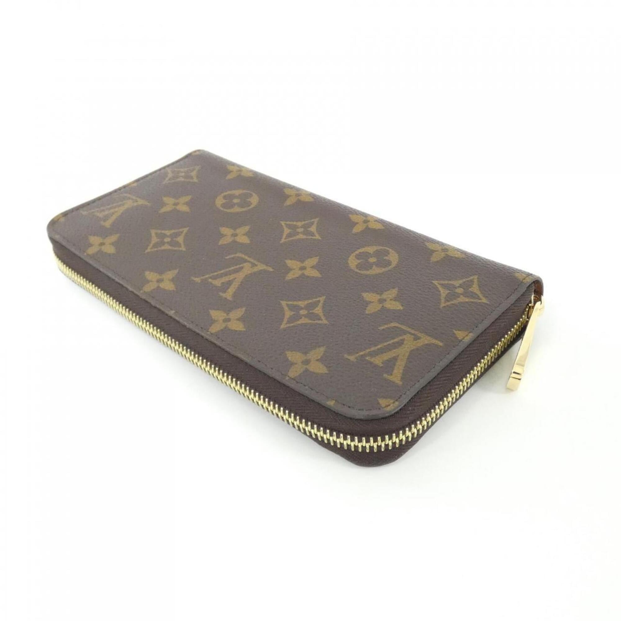 Louis Vuitton Monogram Marron Coated Canvas Long Wallet (Bi-Fold) (Pre-Owned)