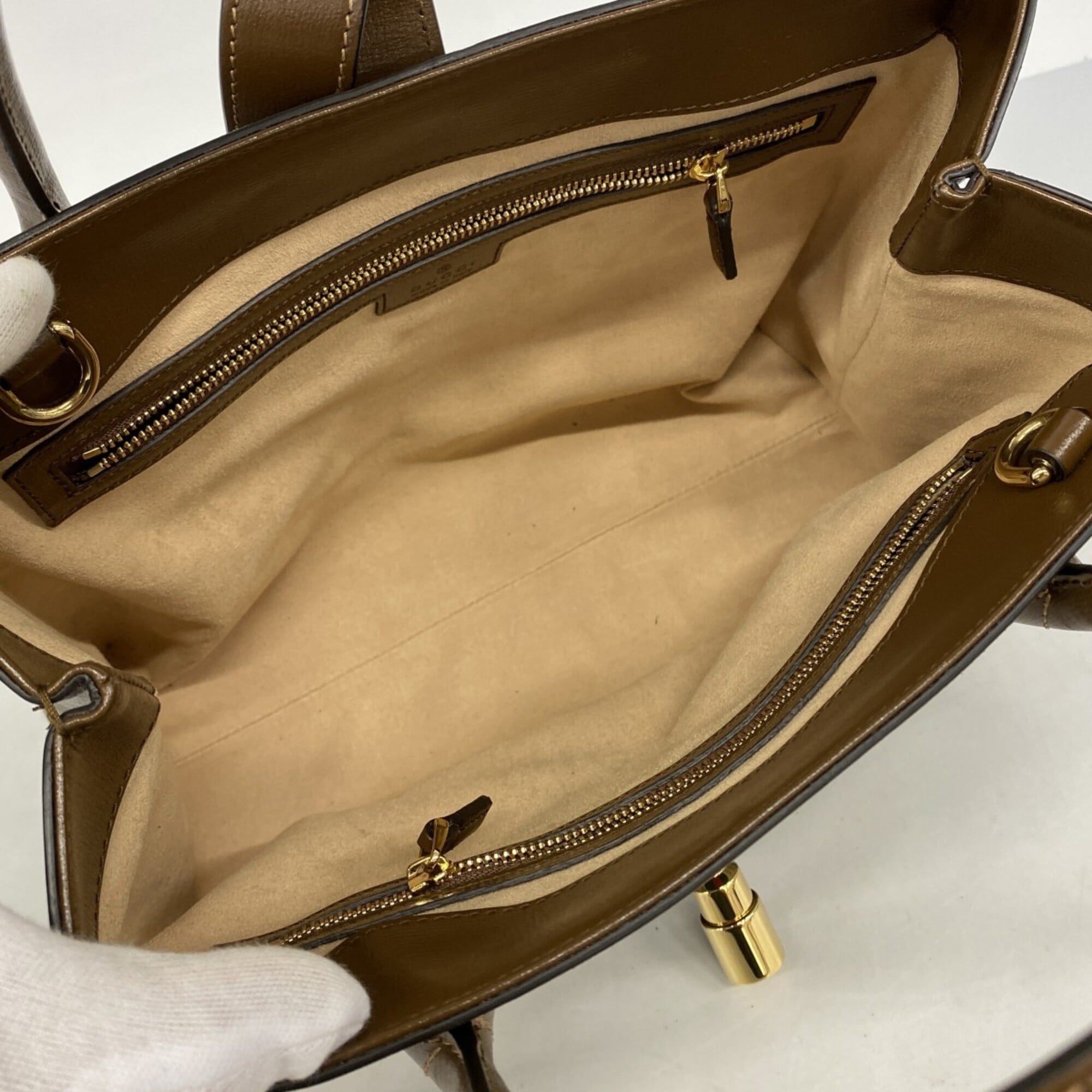 Gucci Brown Pvc Handbag (Pre-Owned)