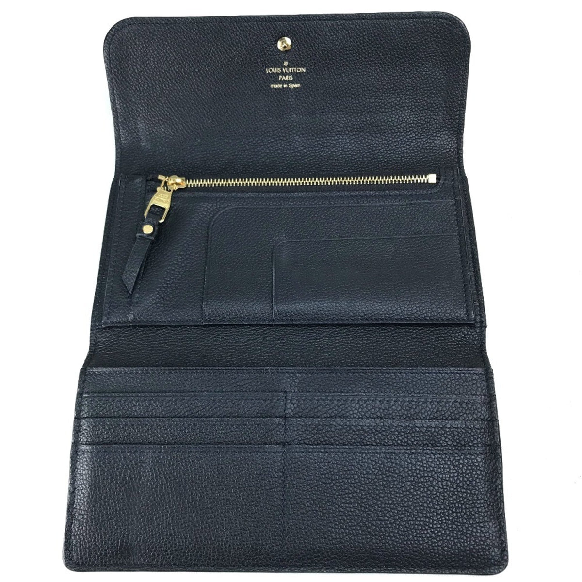 Louis Vuitton Infini Navy Monogram Empreinte Long Wallet (Bi-Fold) (Pre-Owned)