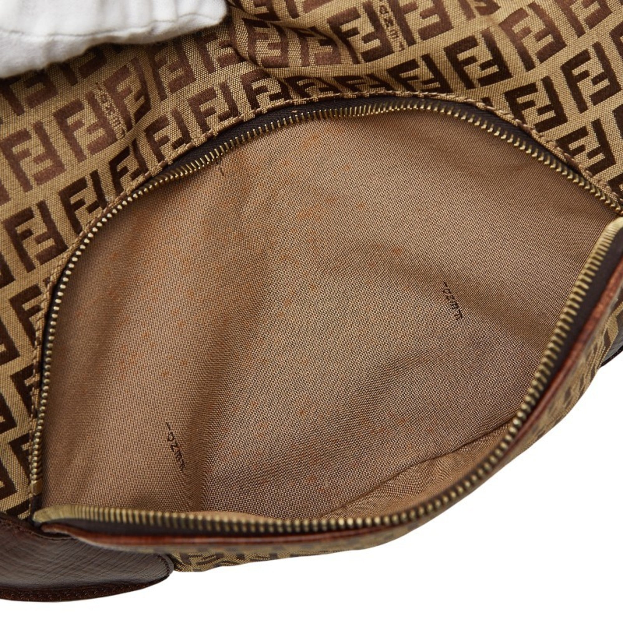 Fendi Brown Canvas Leather Shoulder Bag (Pre-Owned)