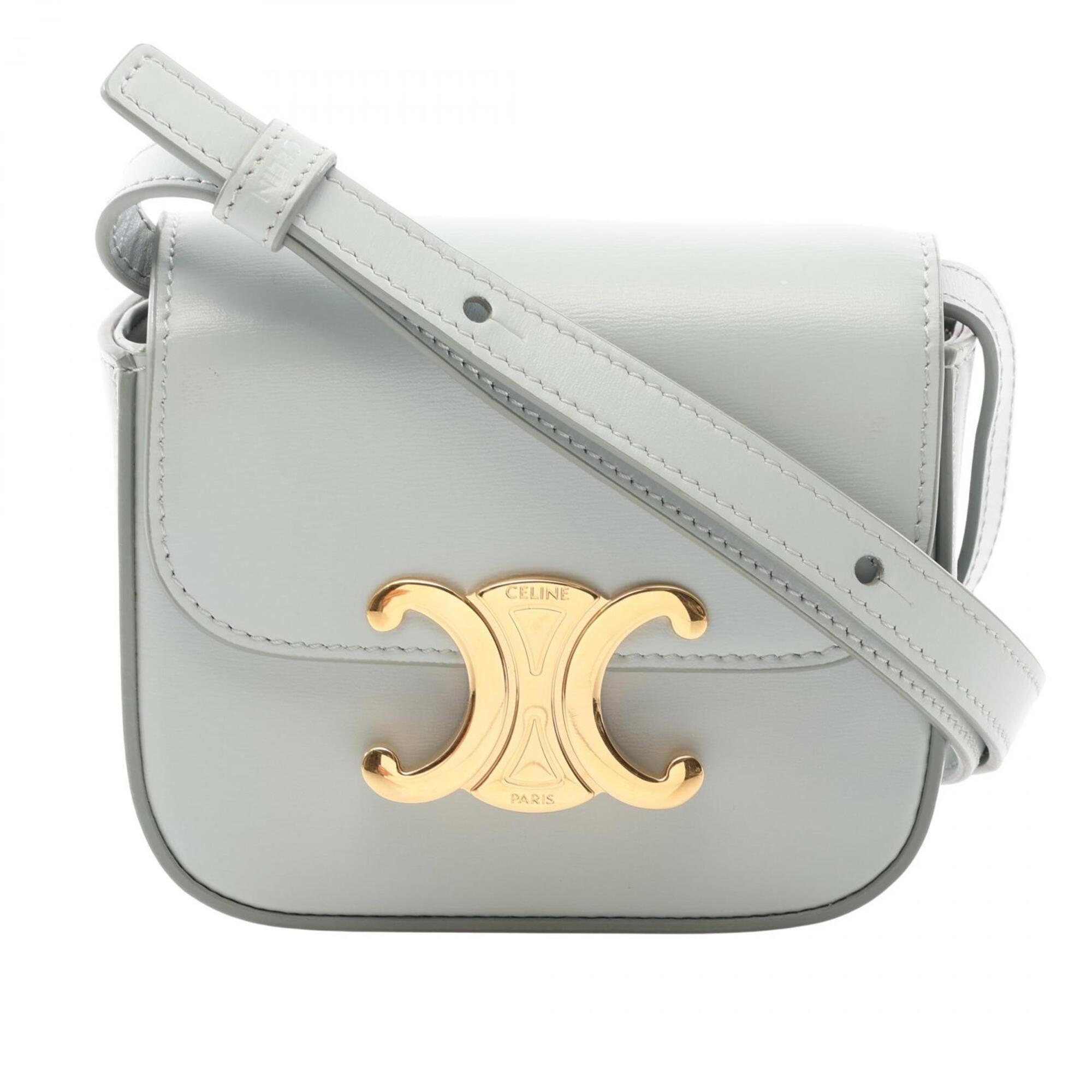 Celine Blue Leather Handbag Shoulder Bag (Pre-Owned)