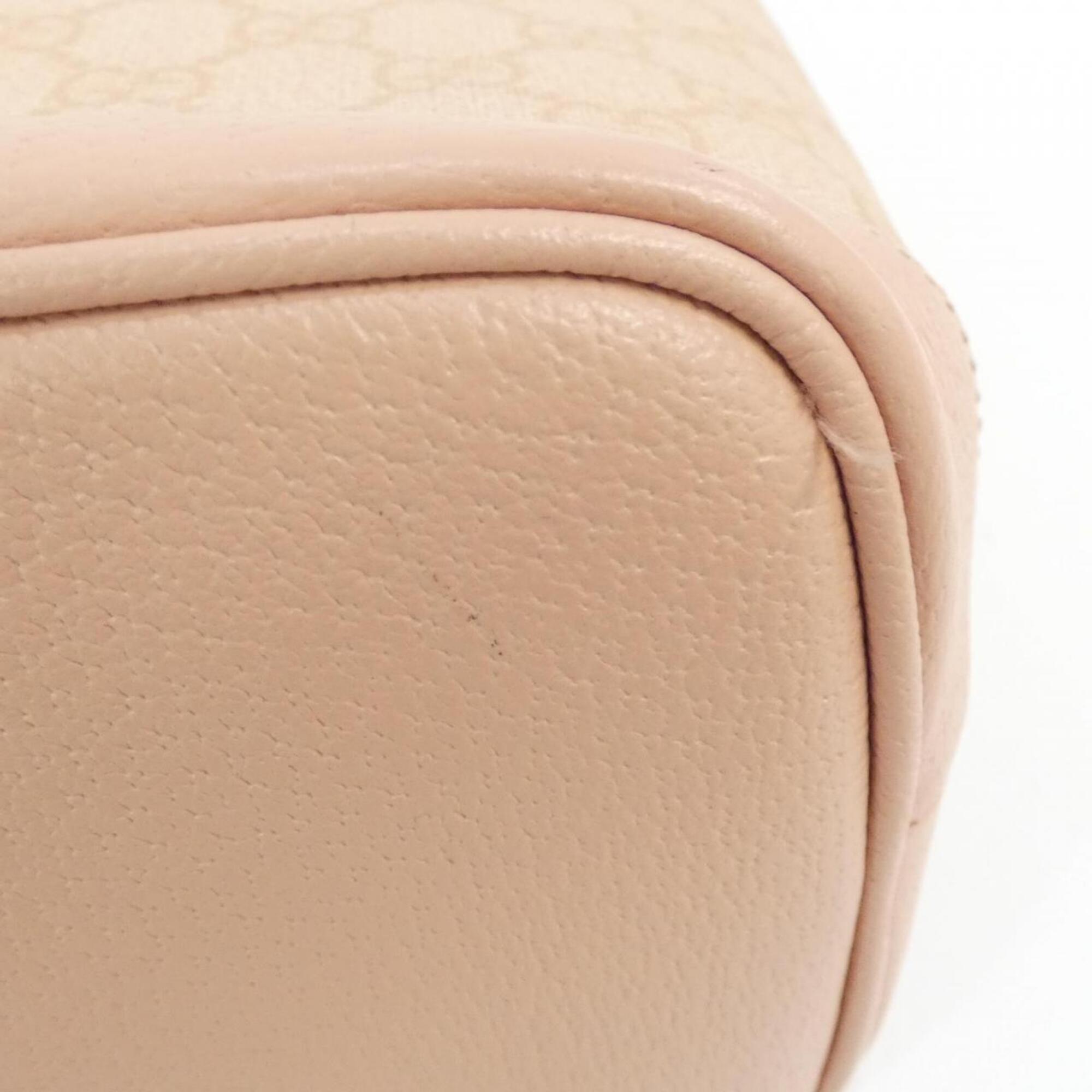 Gucci Dusty Pink Gg Supreme Leather Handbag (Pre-Owned)
