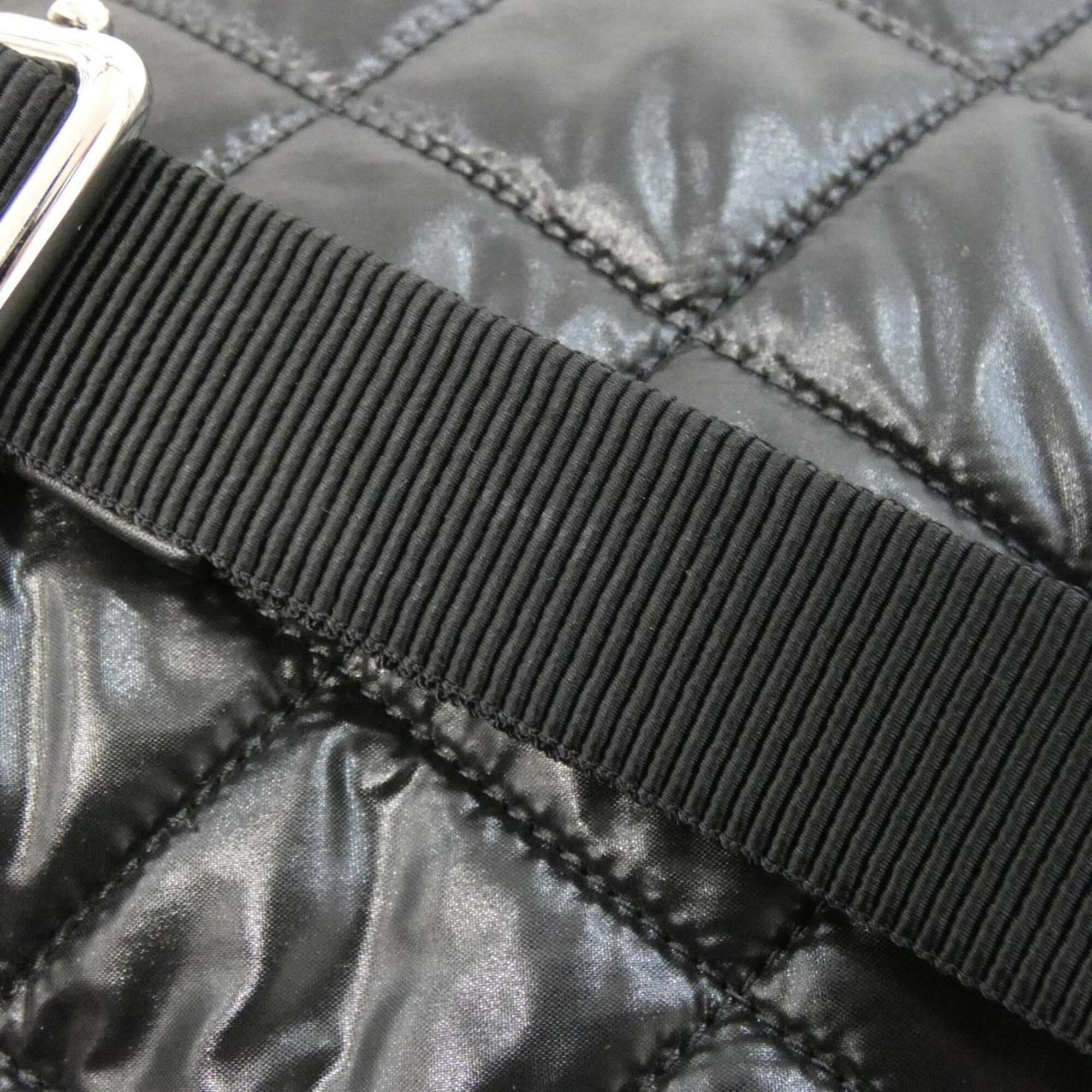 Chanel Black White Nylon Tweed Backpack (Pre-Owned)