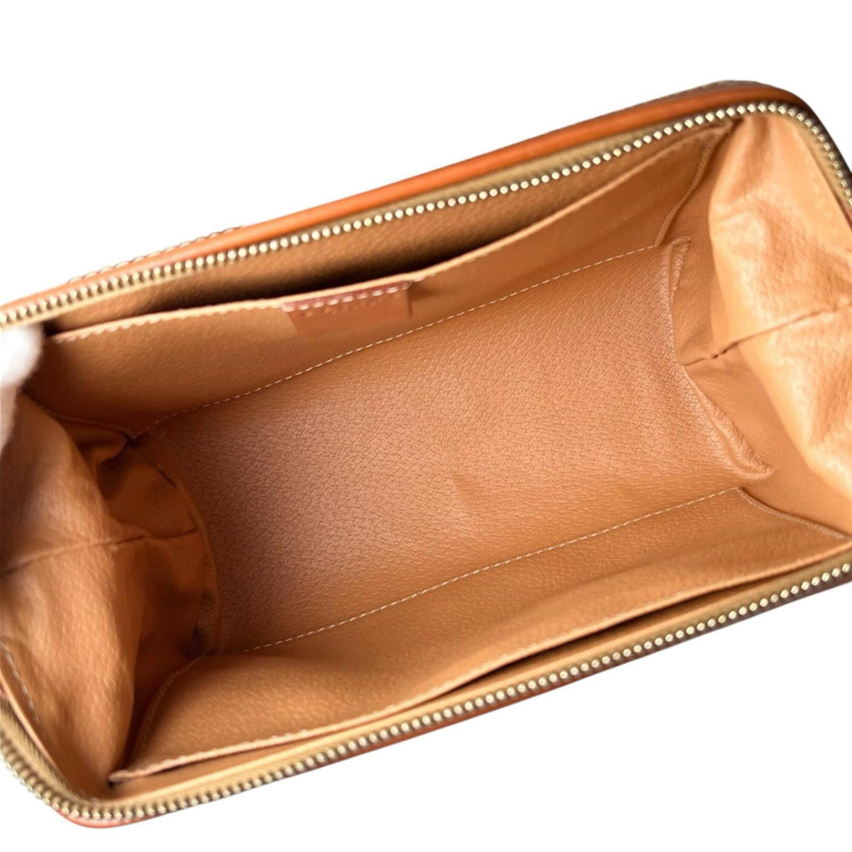 Celine Brown Coated Canvas Leather Pouch (Pre-Owned)