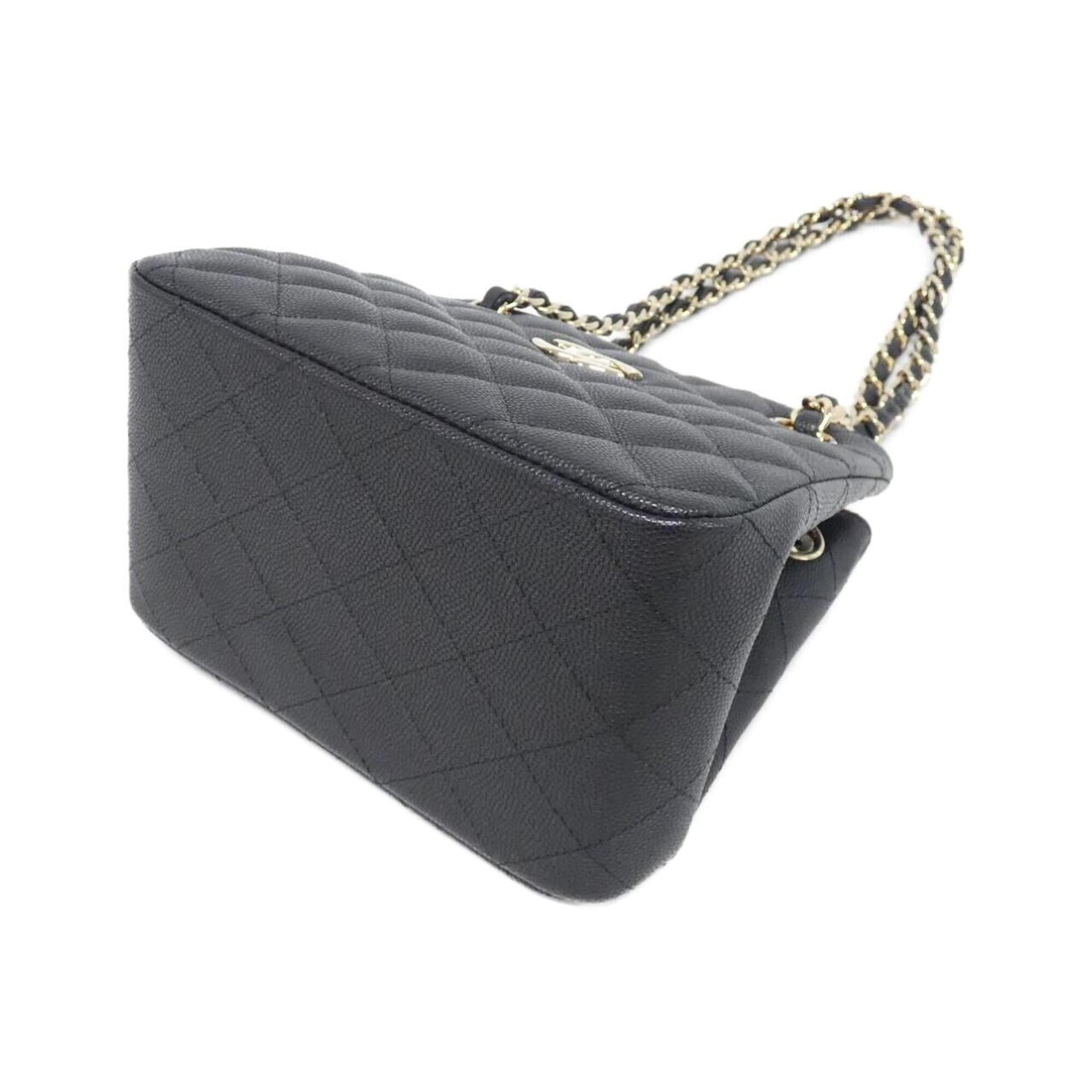Chanel Black Grained Calfskin Shoulder Bag (Pre-Owned)