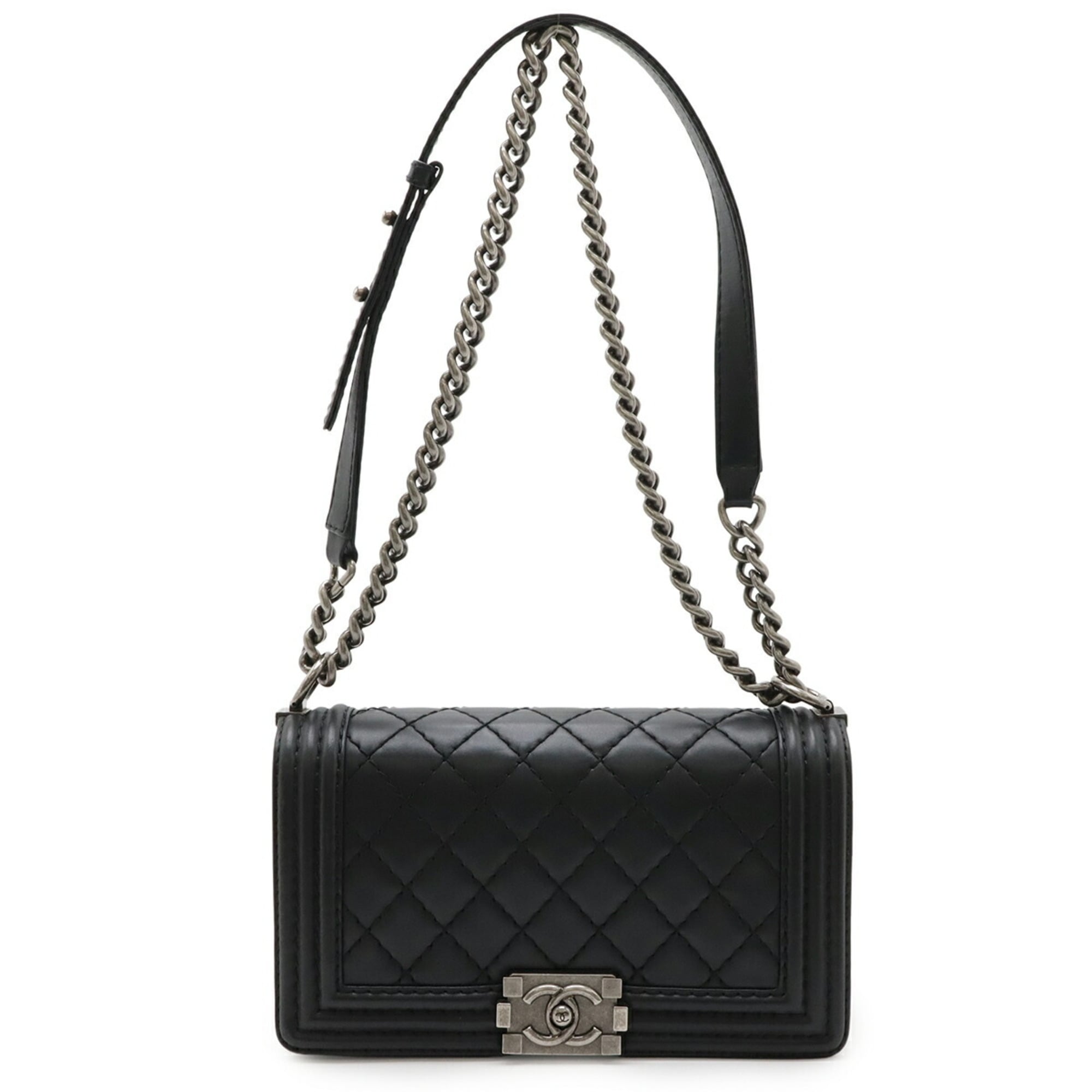 Chanel Black Leather Shoulder Bag (Pre-Owned)
