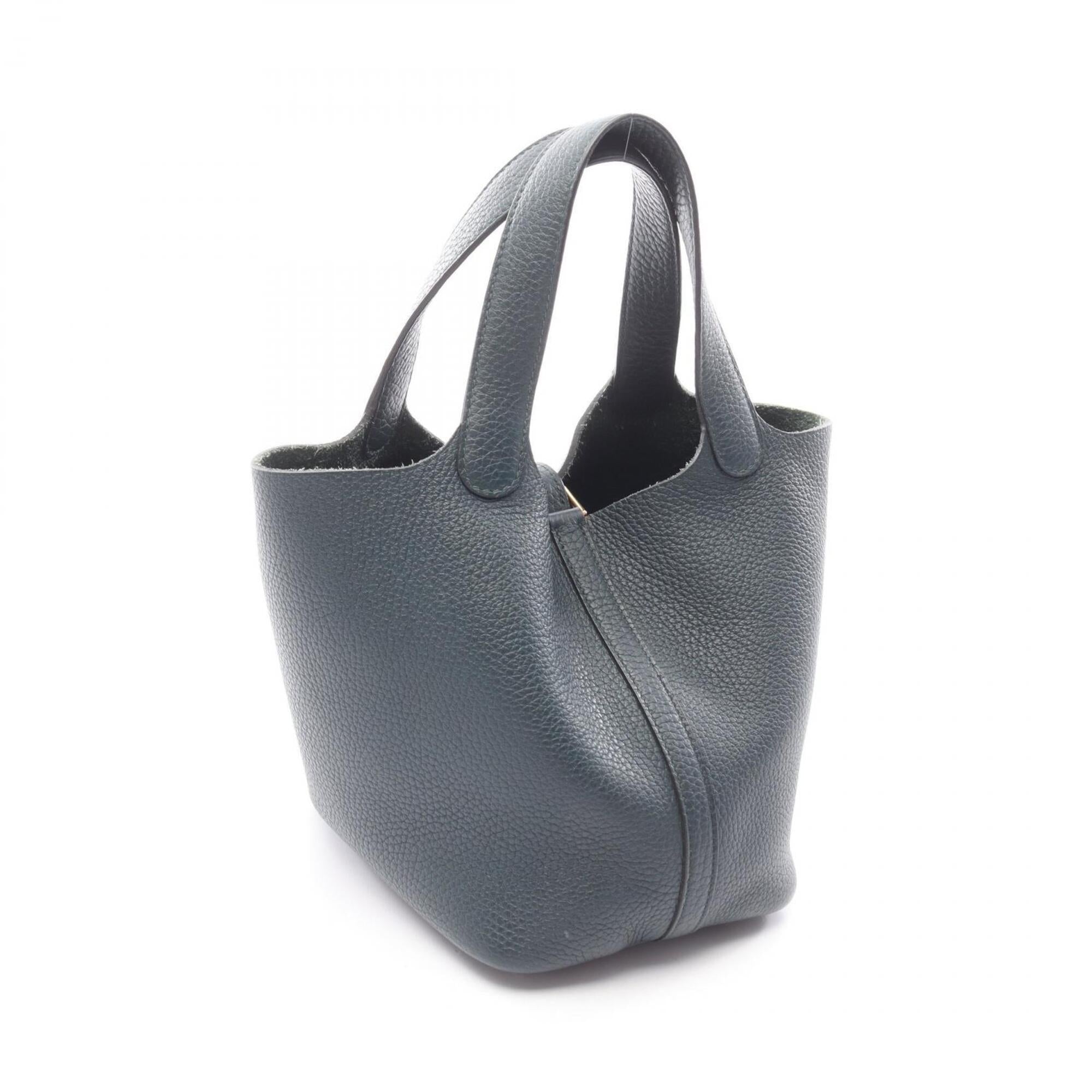 Hermes Green Taurillon Clemence Leather Handbag (Pre-Owned)
