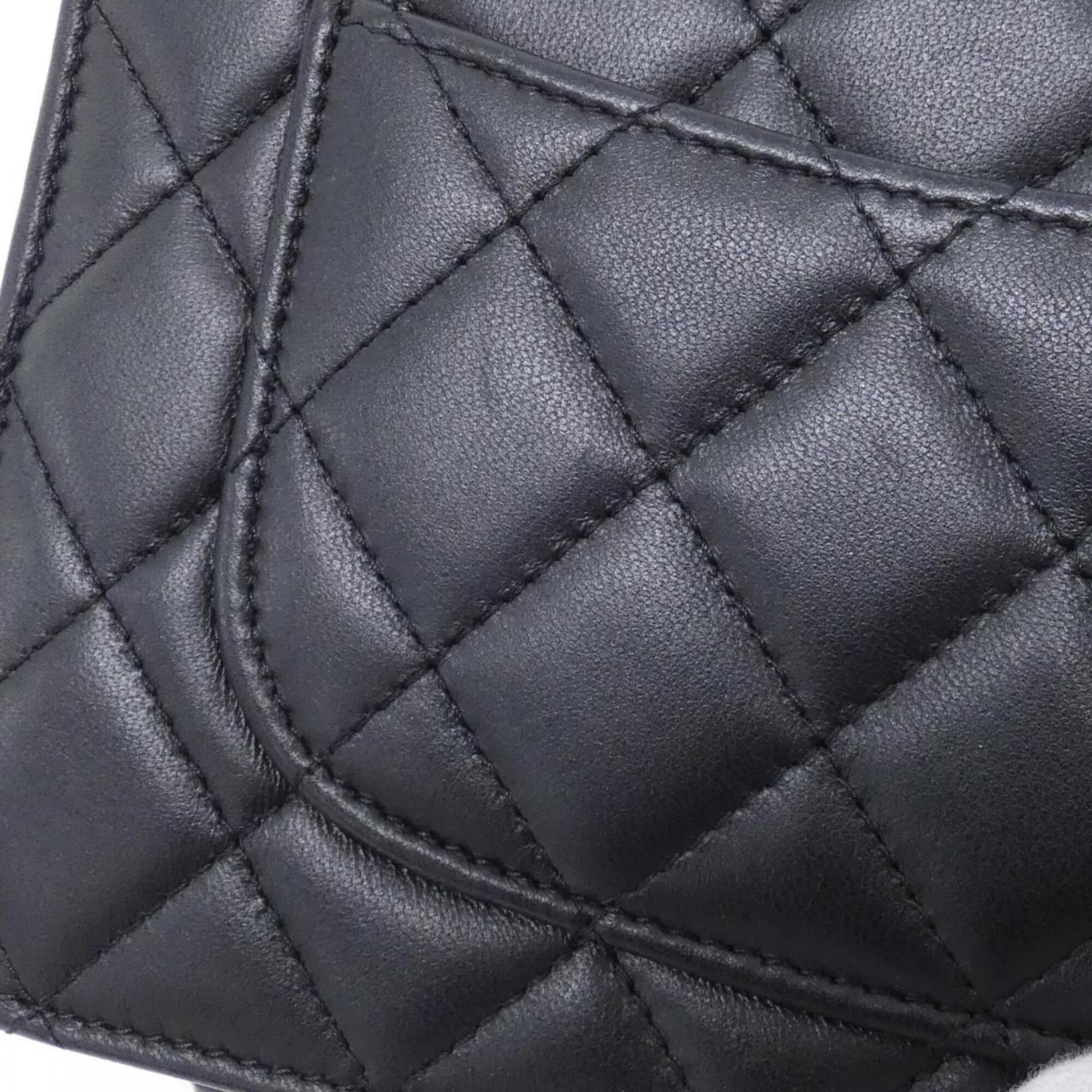 Chanel Black Leather Chain/Shoulder Wallet (Pre-Owned)