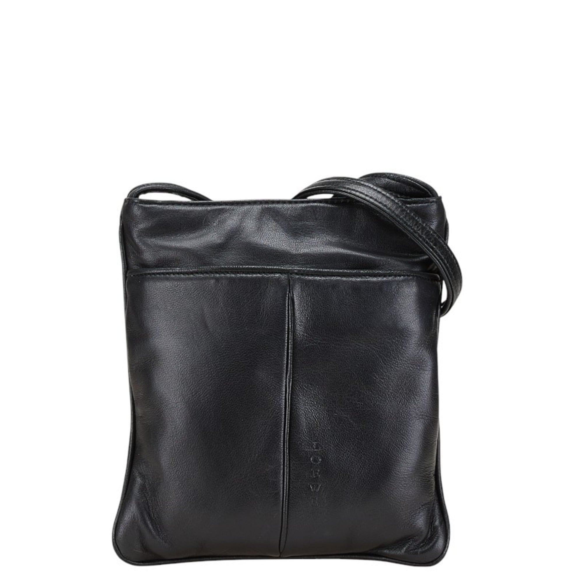 Loewe Black Leather Pochette Shoulder Bag (Pre-Owned)