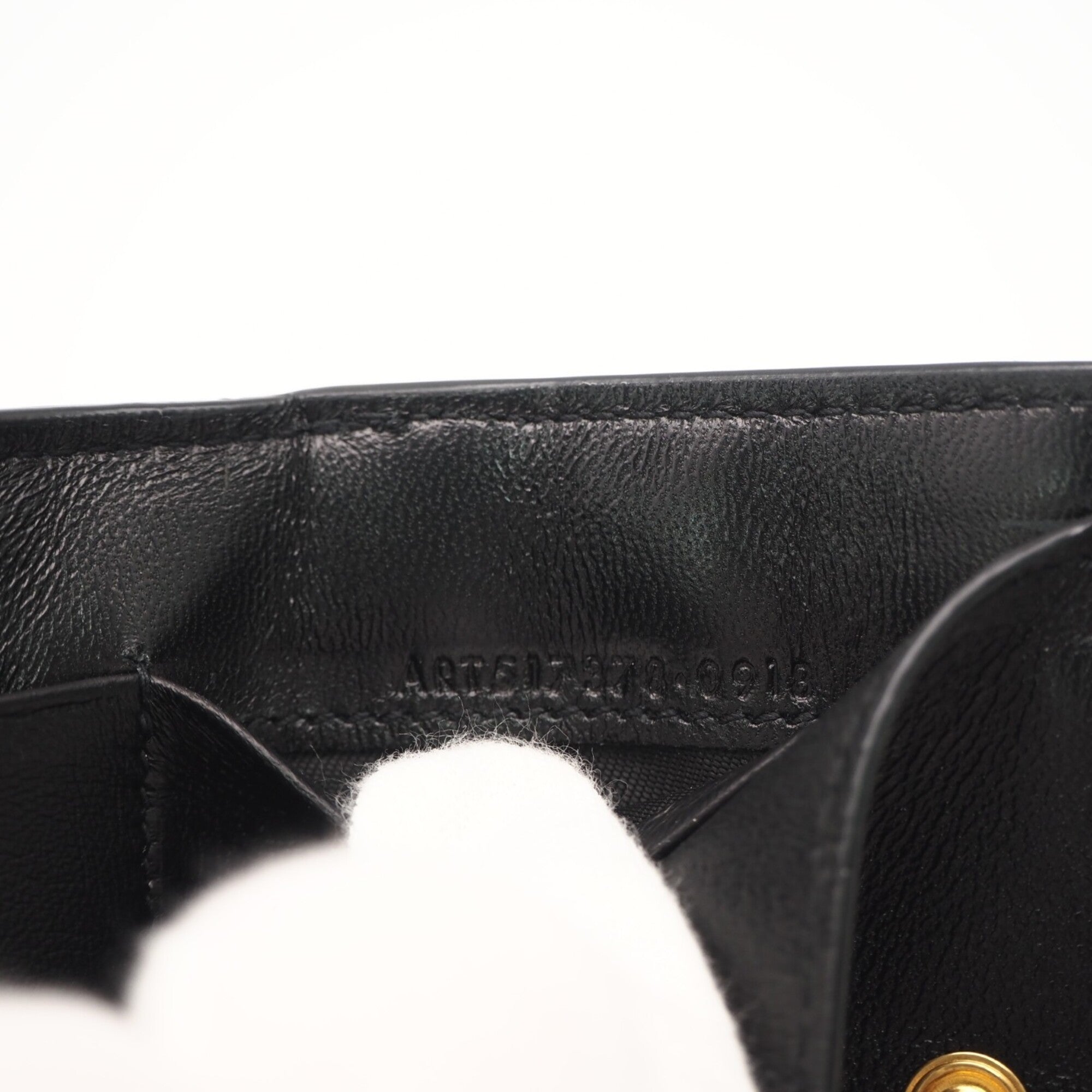 Yves Saint Laurent Blue Patent Leather Wallet (Tri-Fold) (Pre-Owned)