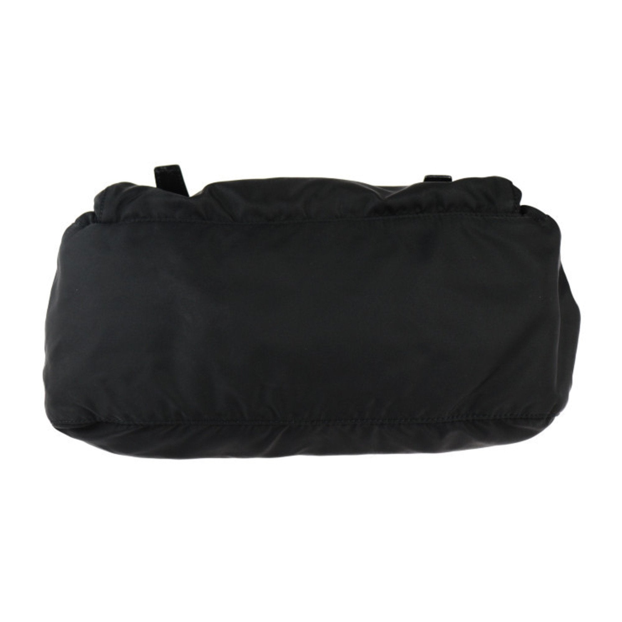 Prada Black Nylon Leather Messenger Bag Shoulder Bag (Pre-Owned)