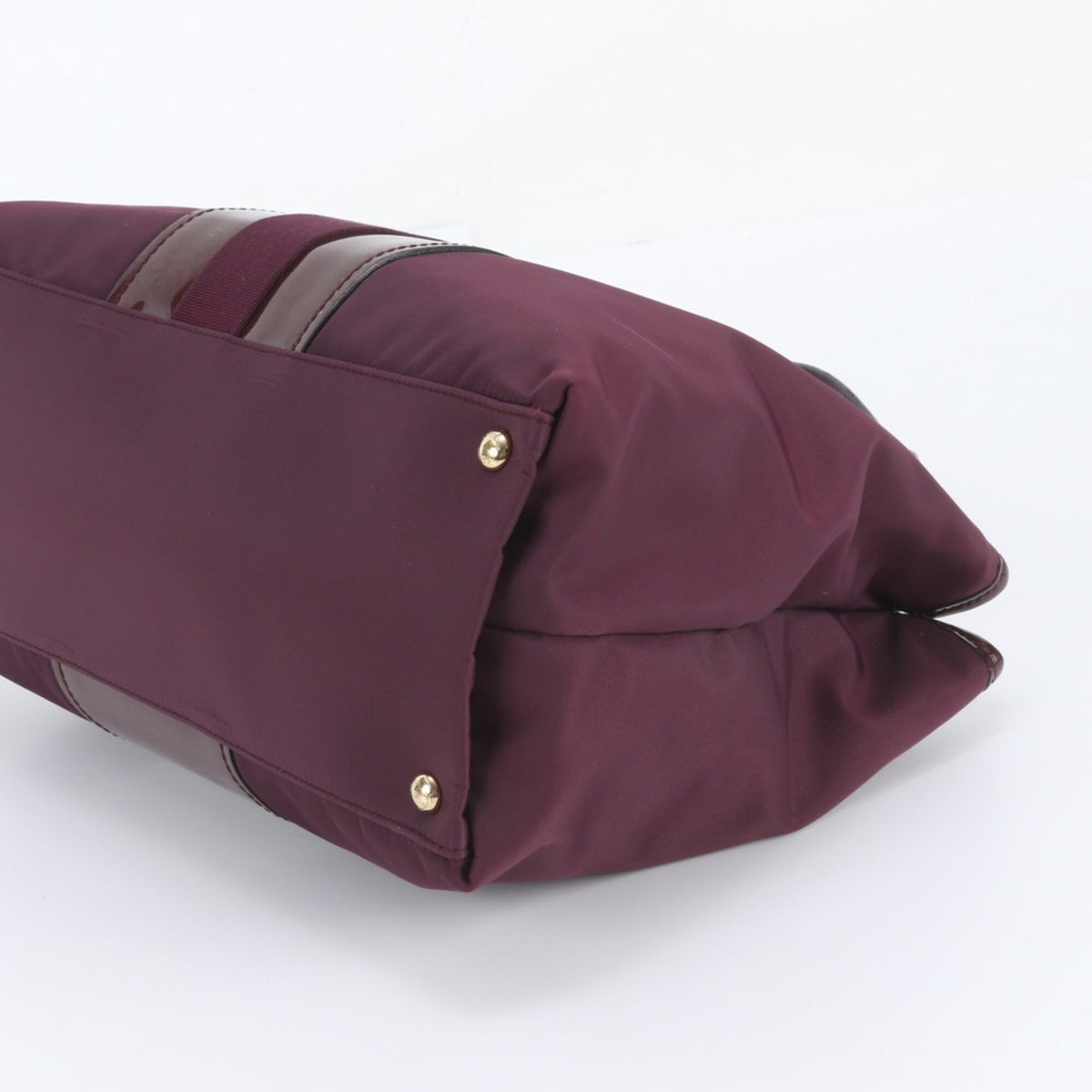 Salvatore Ferragamo Purple Leather Canvas Handbag Shoulder Bag Tote Bag (Pre-Owned)