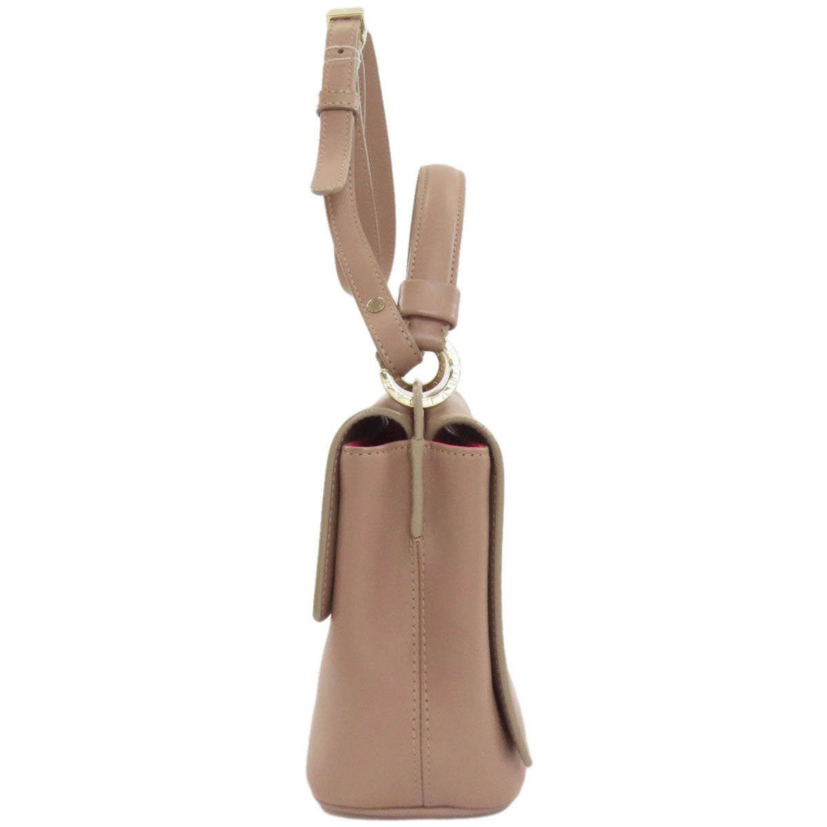 Bvlgari Pink Beige Leather Handbag (Pre-Owned)