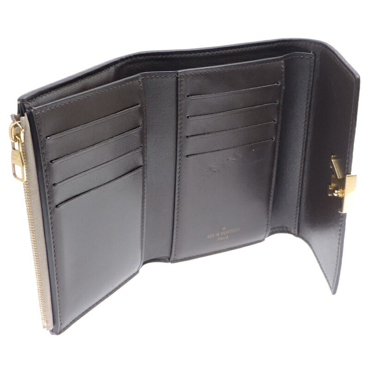 Louis Vuitton Galle Gray Leather Wallet (Bi-Fold) (Pre-Owned)