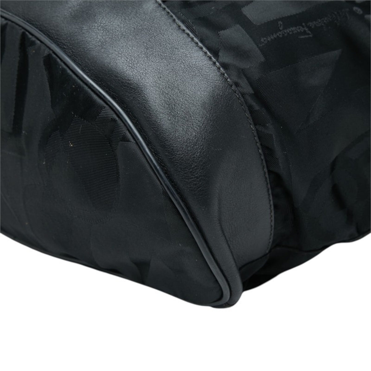 Salvatore Ferragamo Black Nylon Leather Backpack (Pre-Owned)