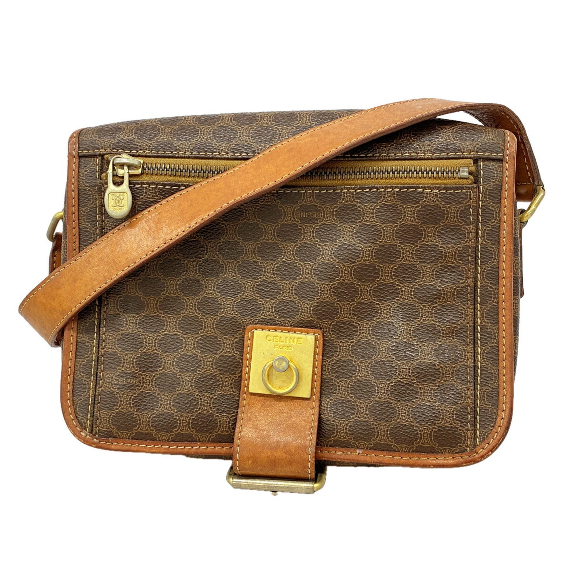 Celine Brown Pvc Shoulder Bag (Pre-Owned)