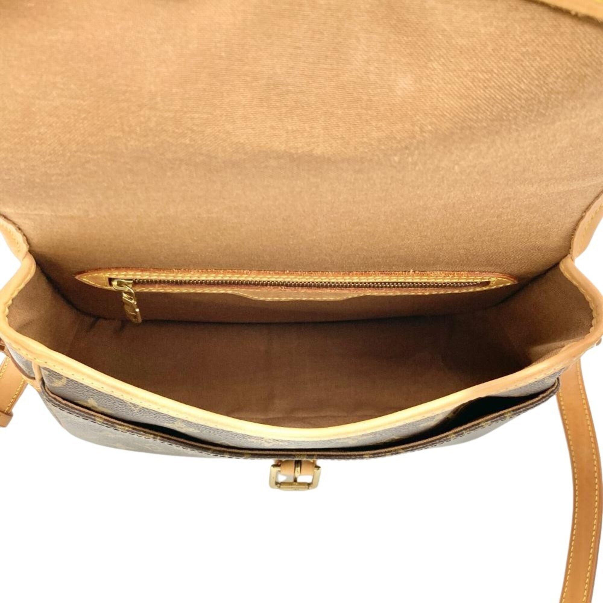 Louis Vuitton Brown Monogram Canvas Shoulder Bag (Pre-Owned)