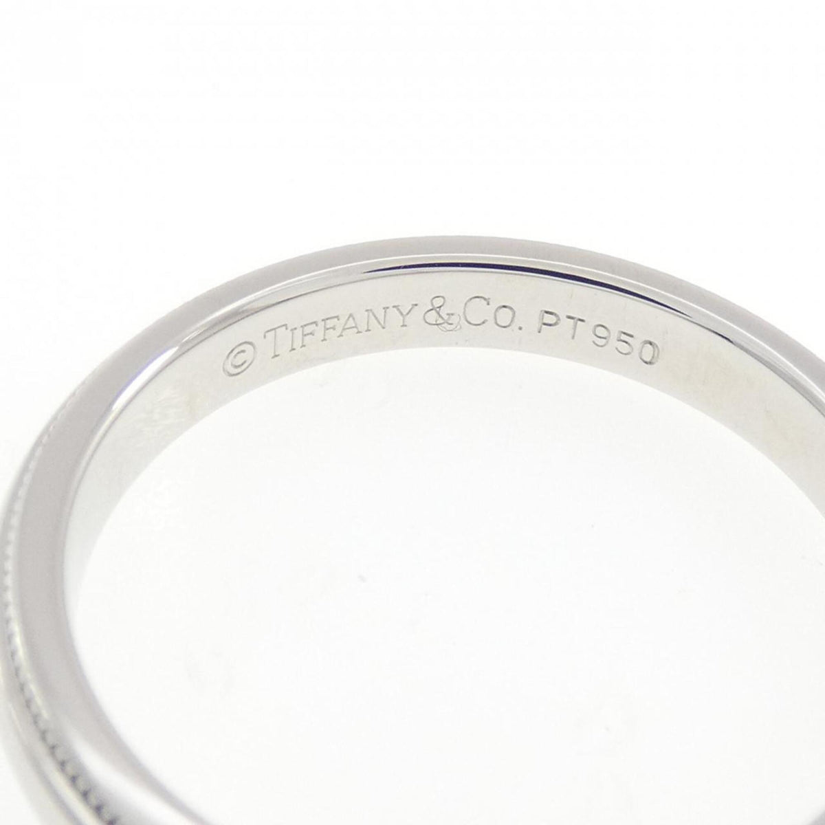 Tiffany Platinum Platinum 950 Band Ring (Pre-Owned)