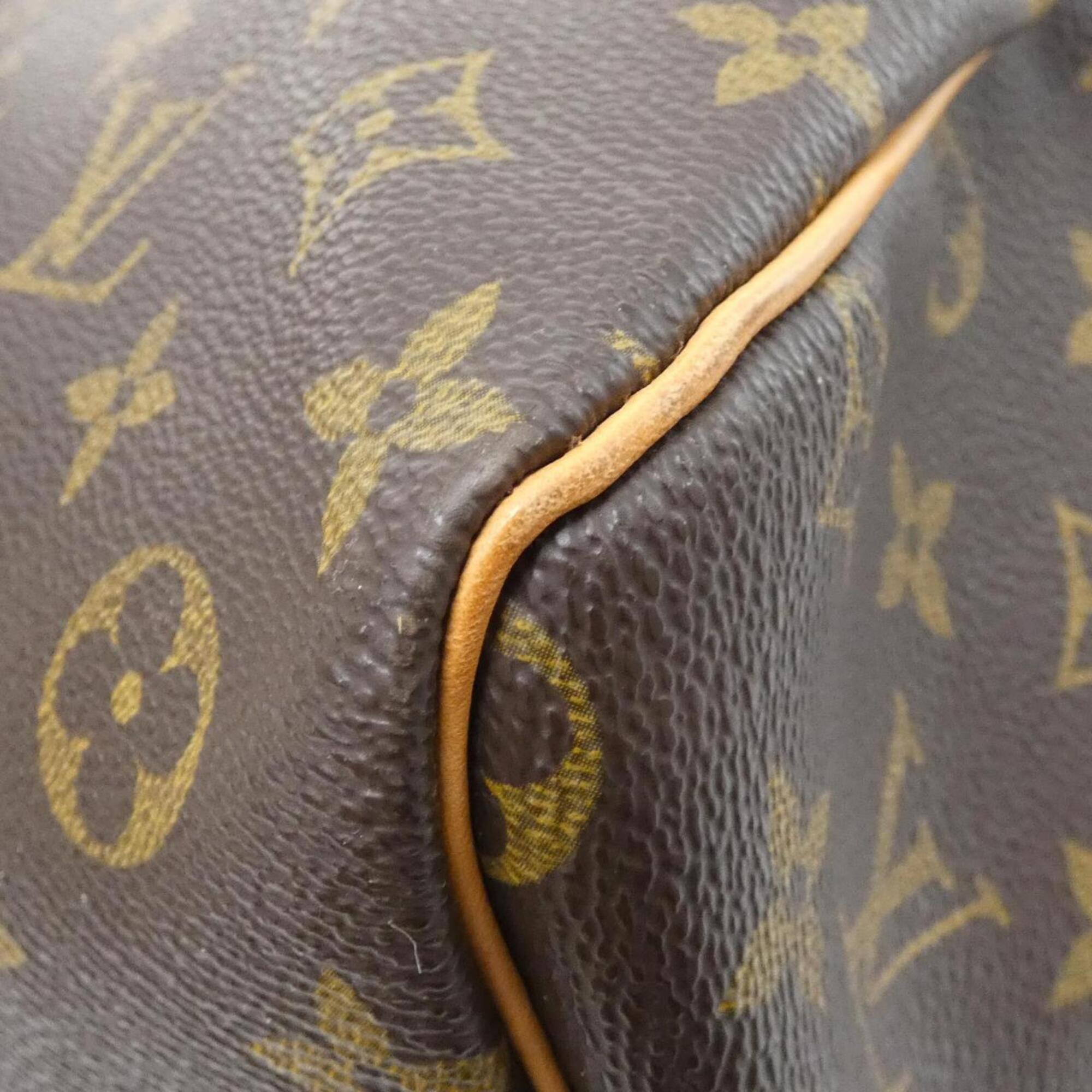 Louis Vuitton Monogram Marron Coated Canvas Boston Bag (Pre-Owned)