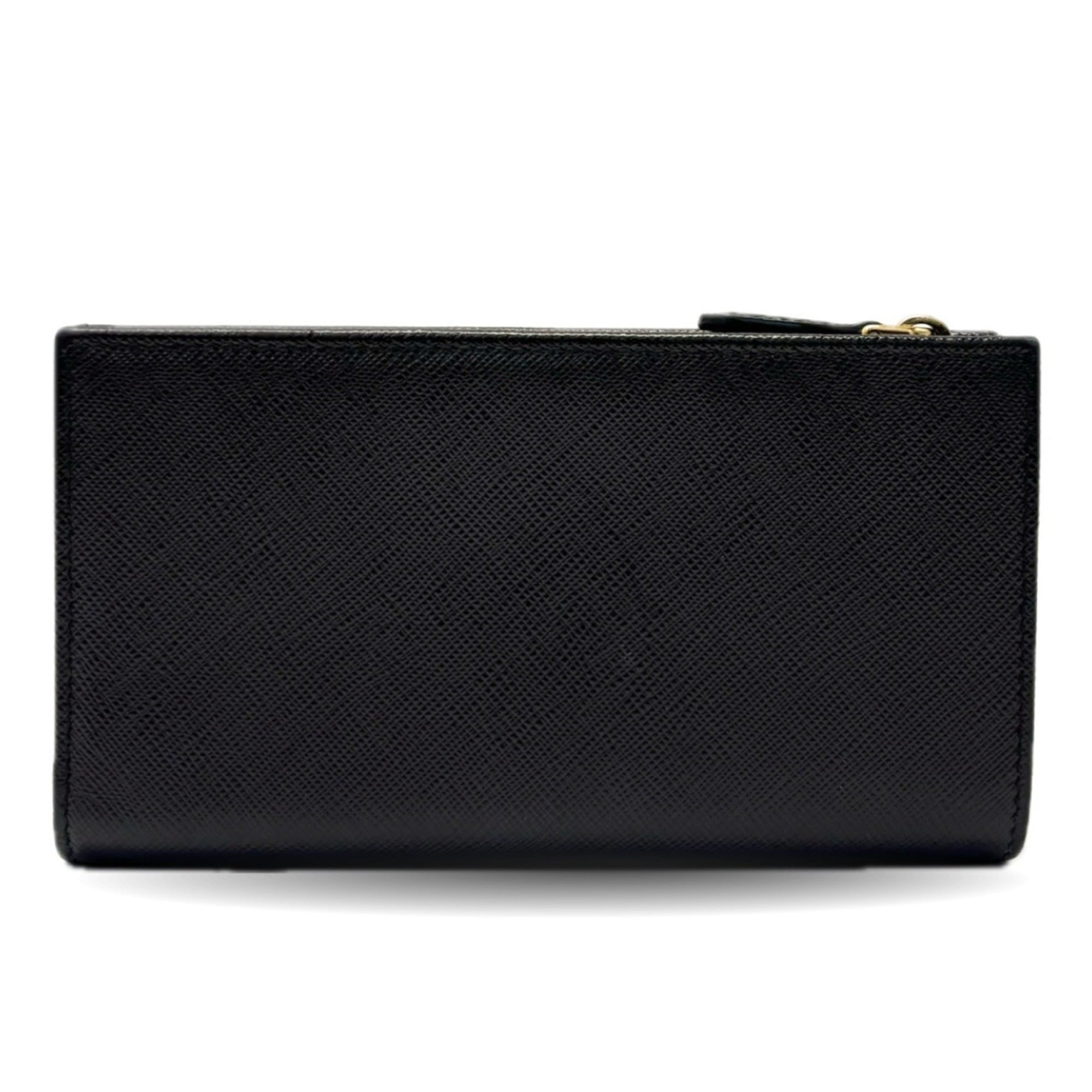 Prada Saffiano Black Leather Wallet (Bi-Fold) (Pre-Owned)
