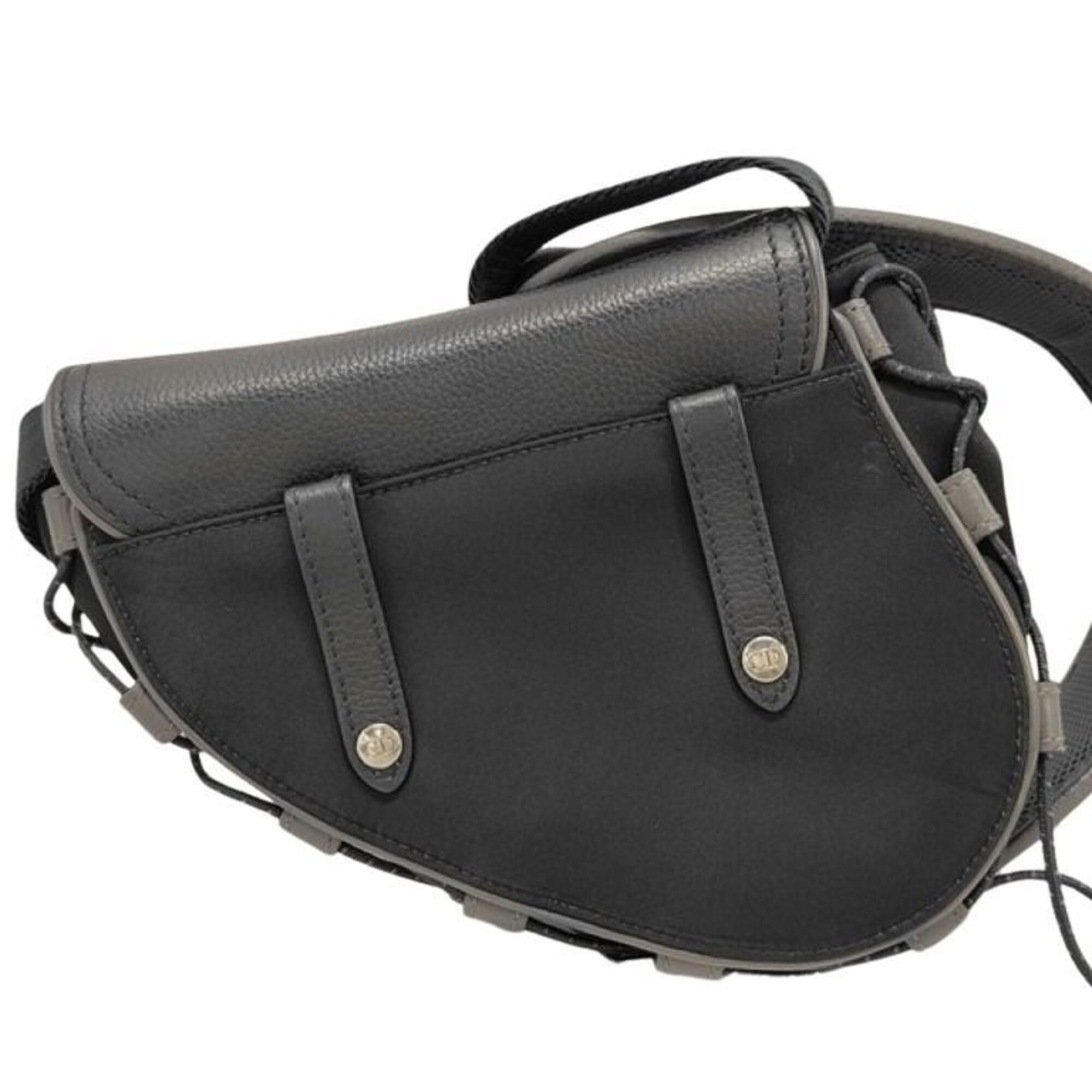 Christian Dior Black Nylon Leather Shoulder Bag (Pre-Owned)