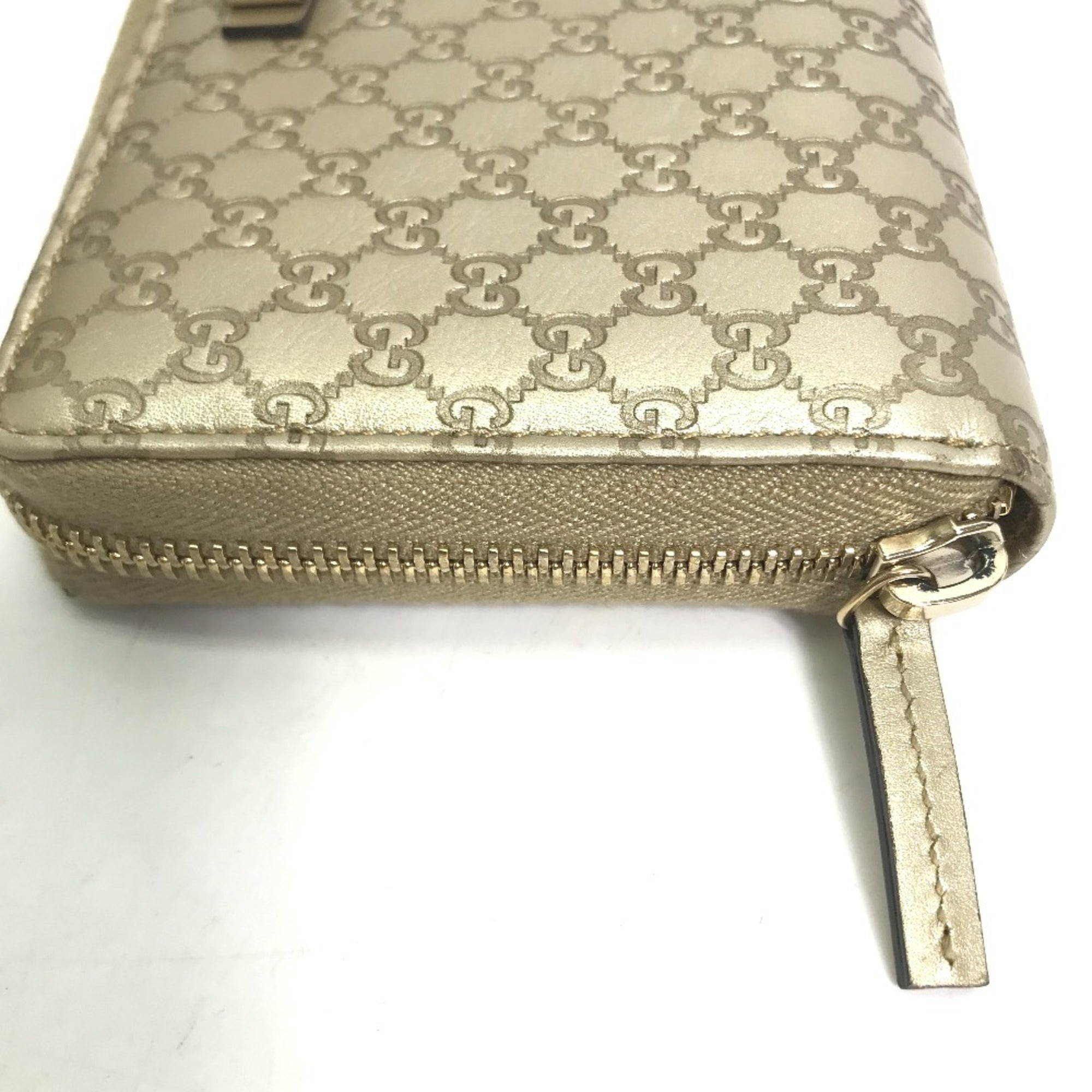 Gucci Gold Leather Long Wallet (Bi-Fold) (Pre-Owned)
