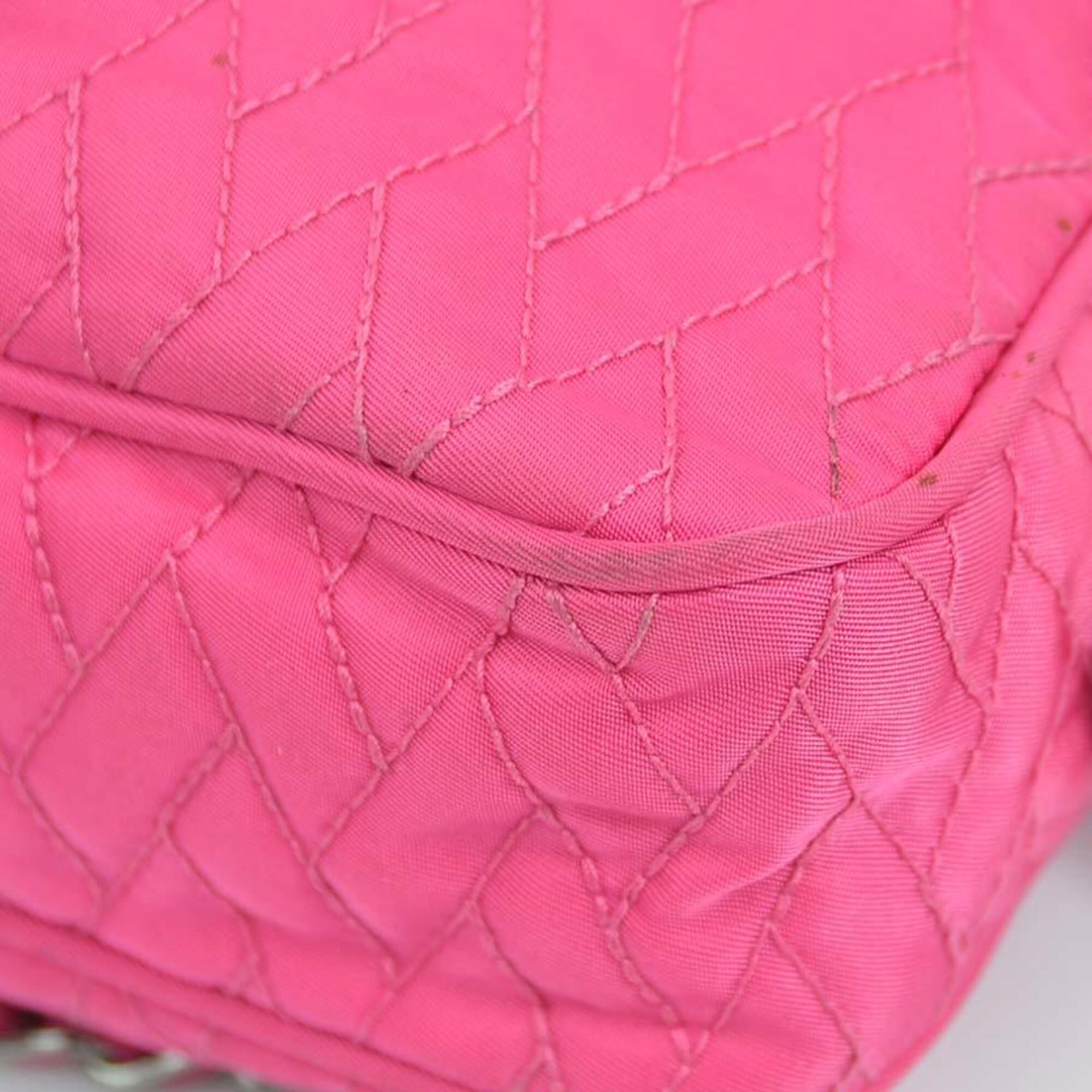Prada Pink Nylon Handbag Shoulder Bag (Pre-Owned)