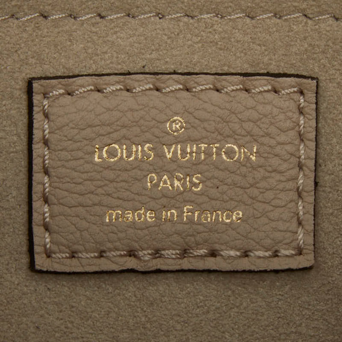 Louis Vuitton Beige Grayish Leather Handbag Shoulder Bag (Pre-Owned)