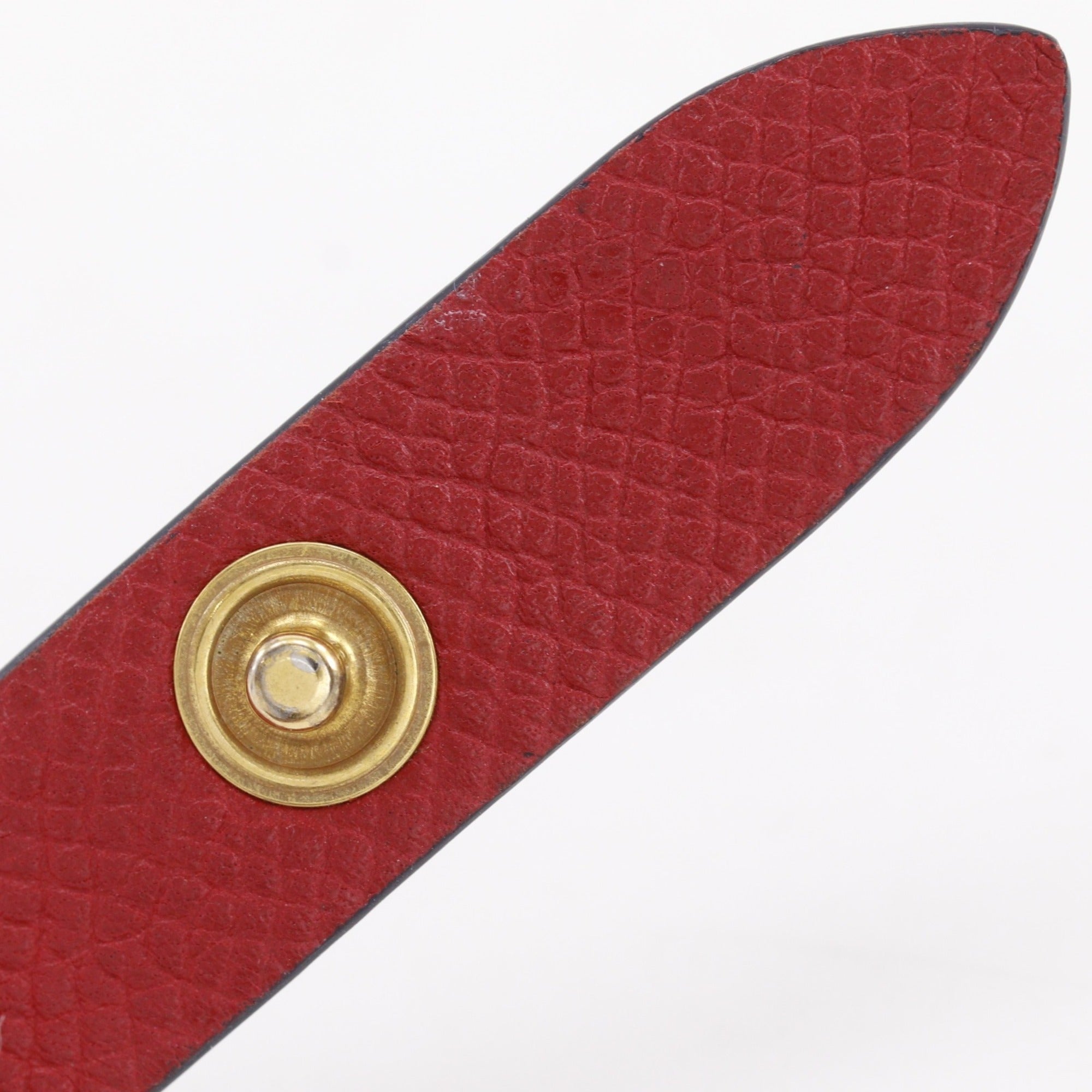 Celine Red Color Leather Long Wallet (Bi-Fold) (Pre-Owned)