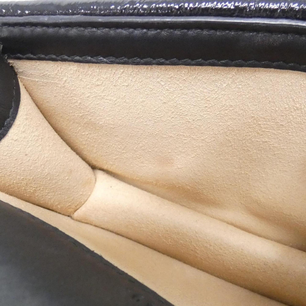 Gucci Black Blue Velvet Leather Shoulder Bag (Pre-Owned)