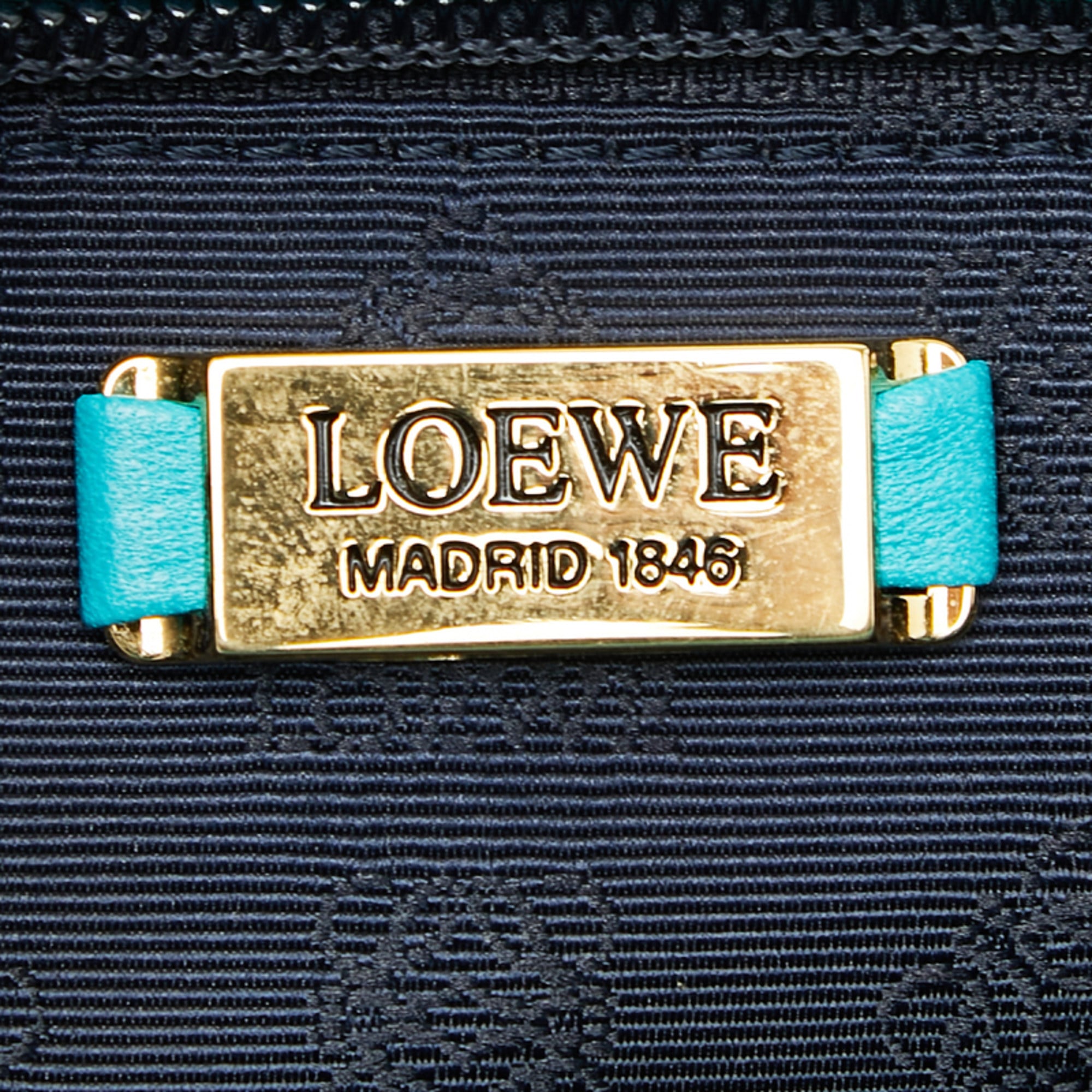 Loewe Blue Green Leather Clutch Bag (Pre-Owned)