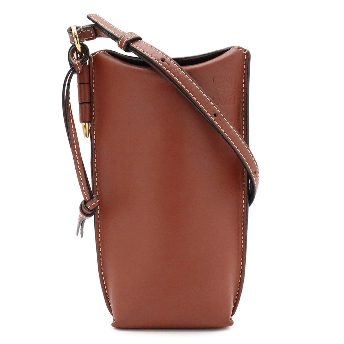 Loewe Brown Leather Pochette Pouch Shoulder Bag (Pre-Owned)