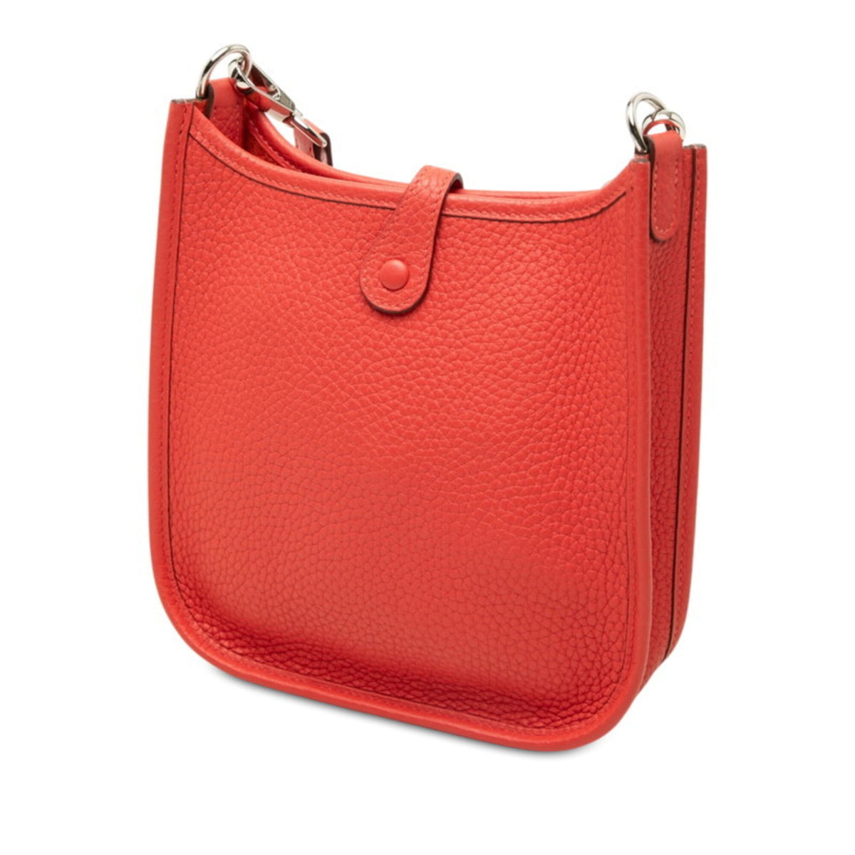 Hermes Red Color Taurillon Clemence Leather Shoulder Bag (Pre-Owned)
