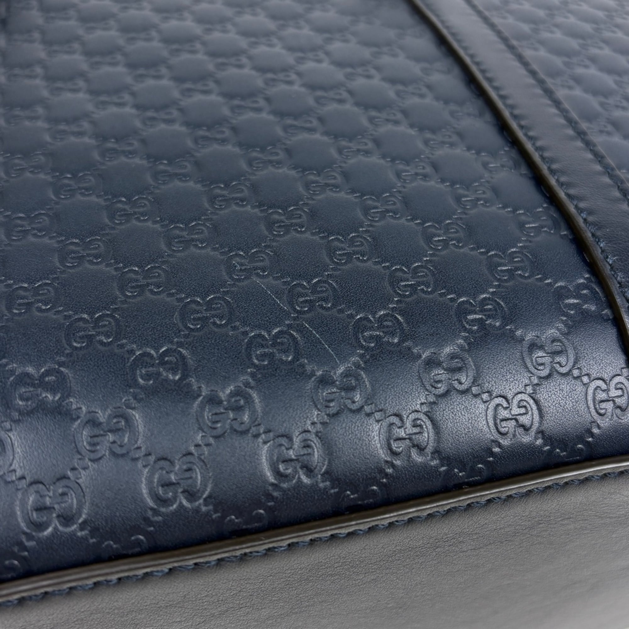 Gucci Navy Leather Handbag (Pre-Owned)