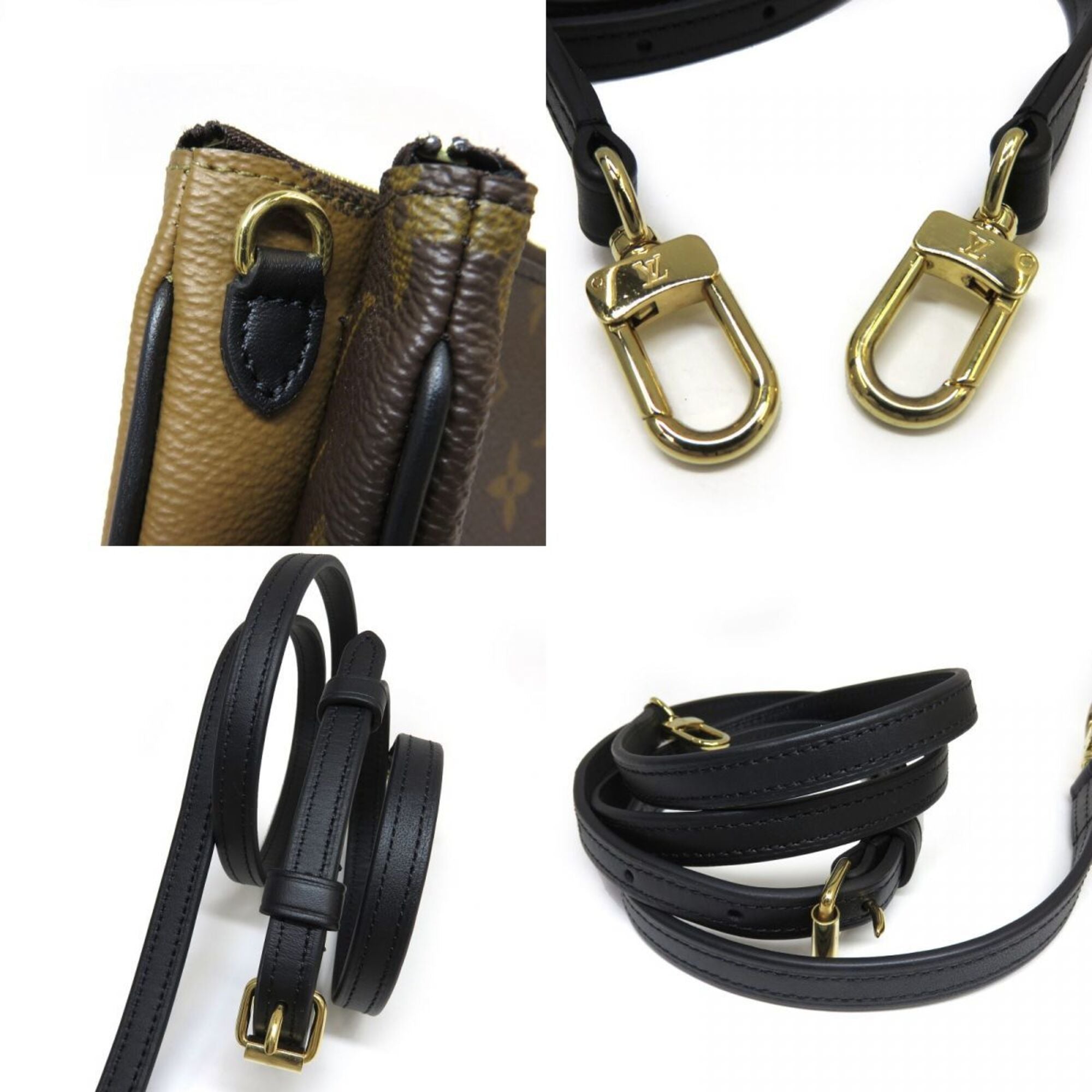 Louis Vuitton Galle Marron Monogram Monogram Monogram Reverse Pochette Shoulder Bag (Pre-Owned)