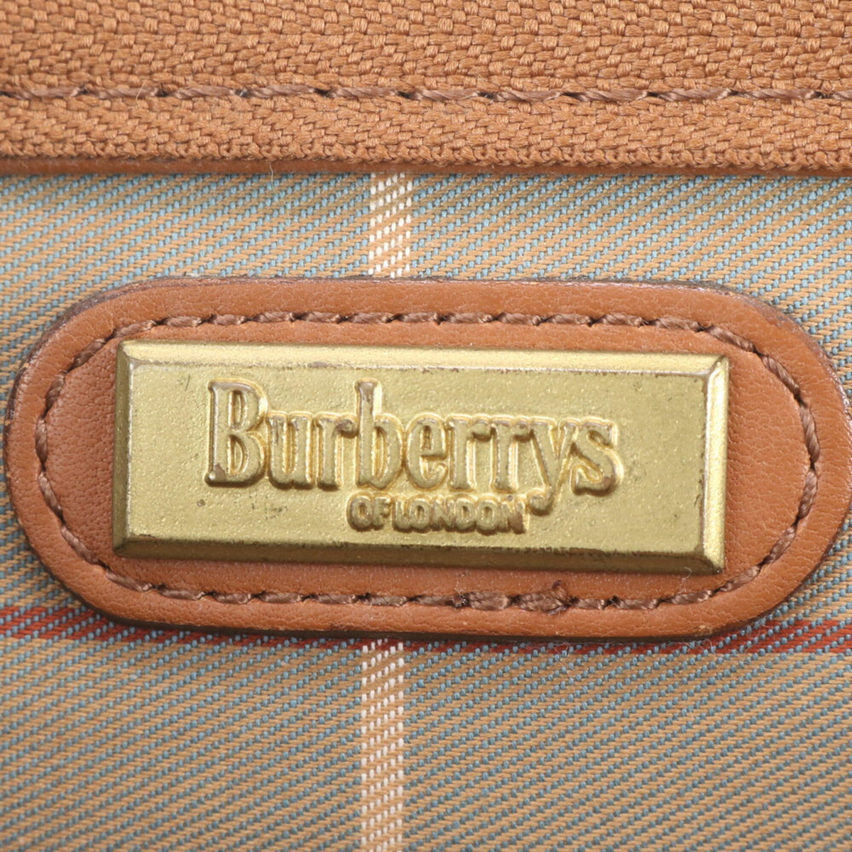 Burberry Camel Leather Clutch Bag Pouch (Pre-Owned)