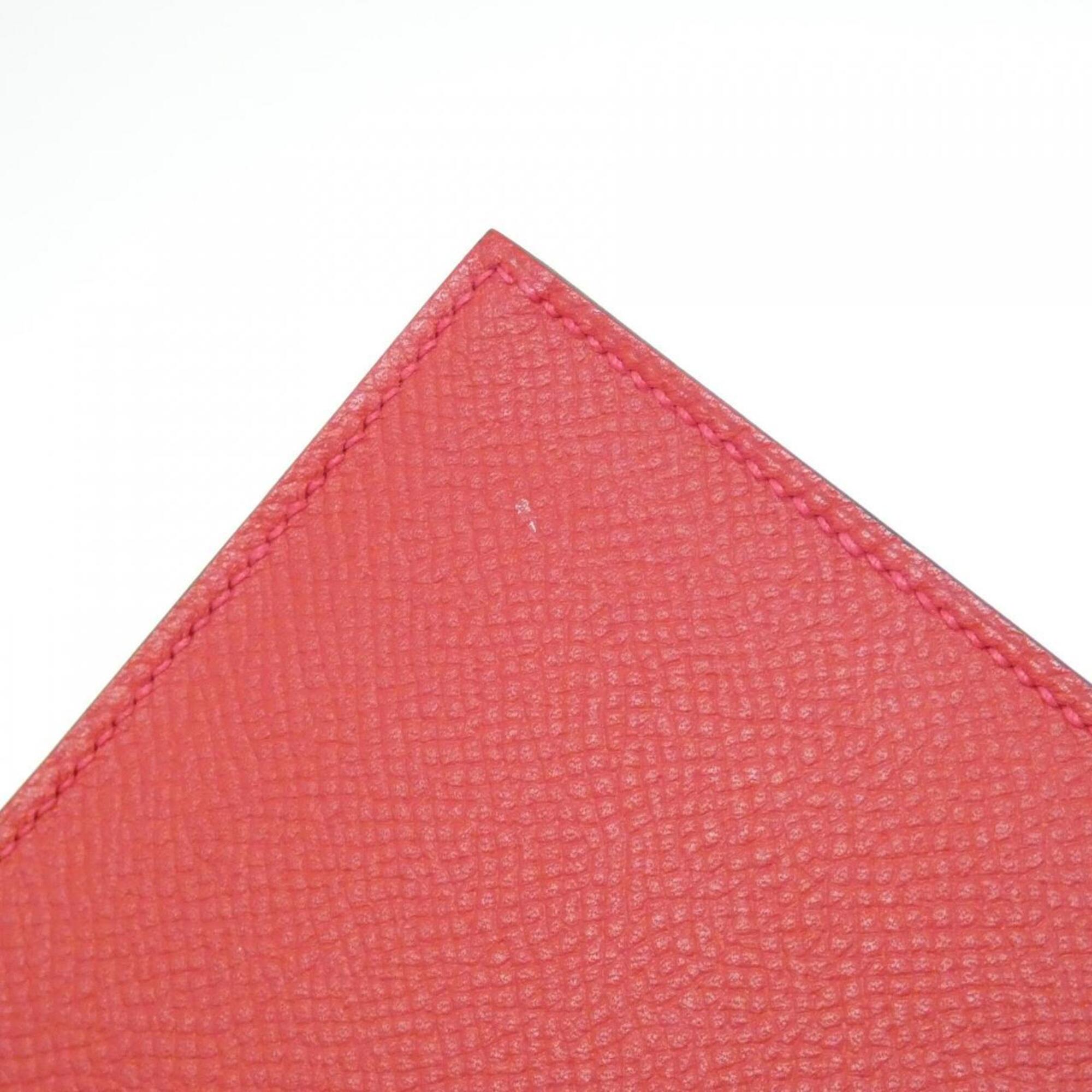 Hermes Rouge Casaque Epsom Leather Long Wallet (Bi-Fold) (Pre-Owned)