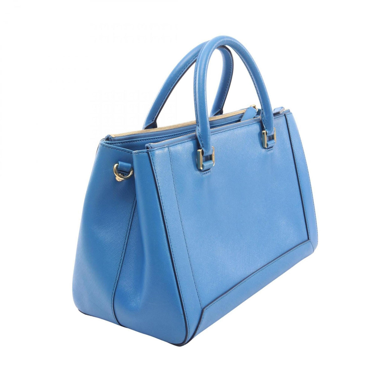 Mcm Blue Leather Handbag (Pre-Owned)