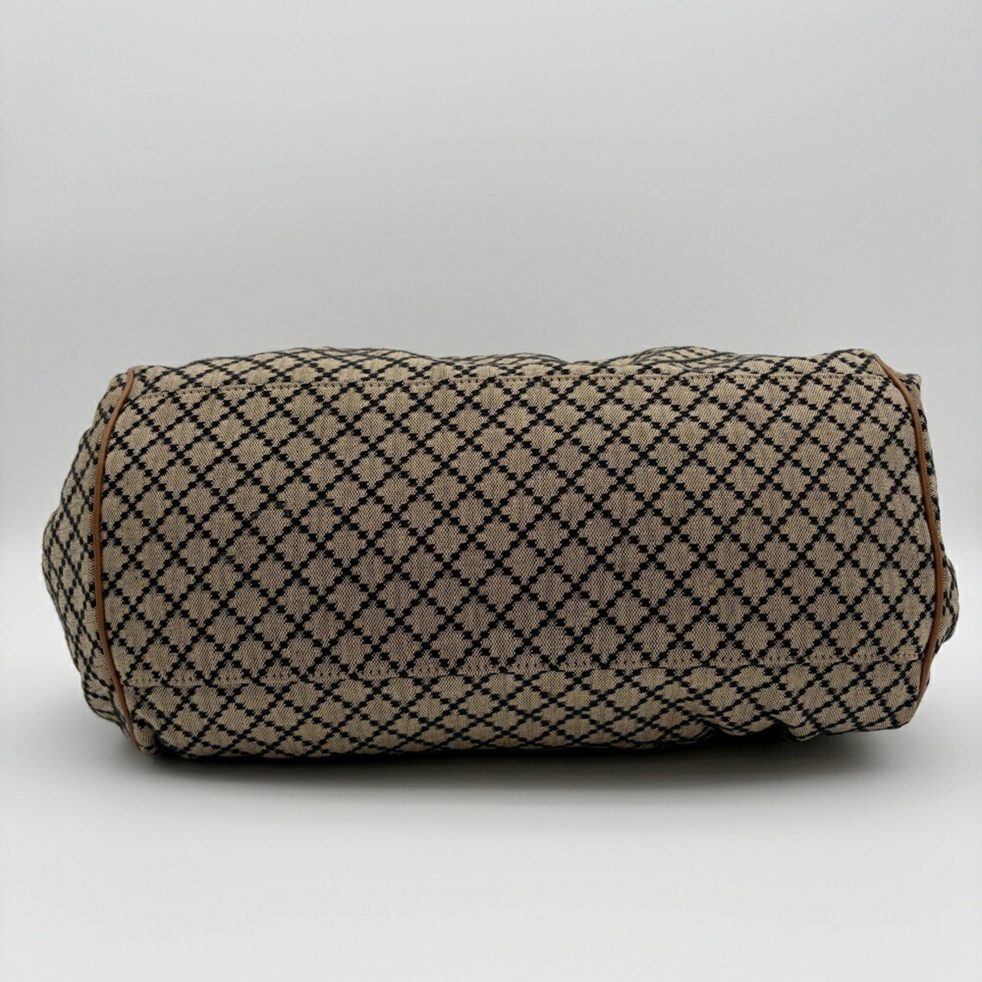 Gucci Brown Canvas Leather Shoulder Bag (Pre-Owned)
