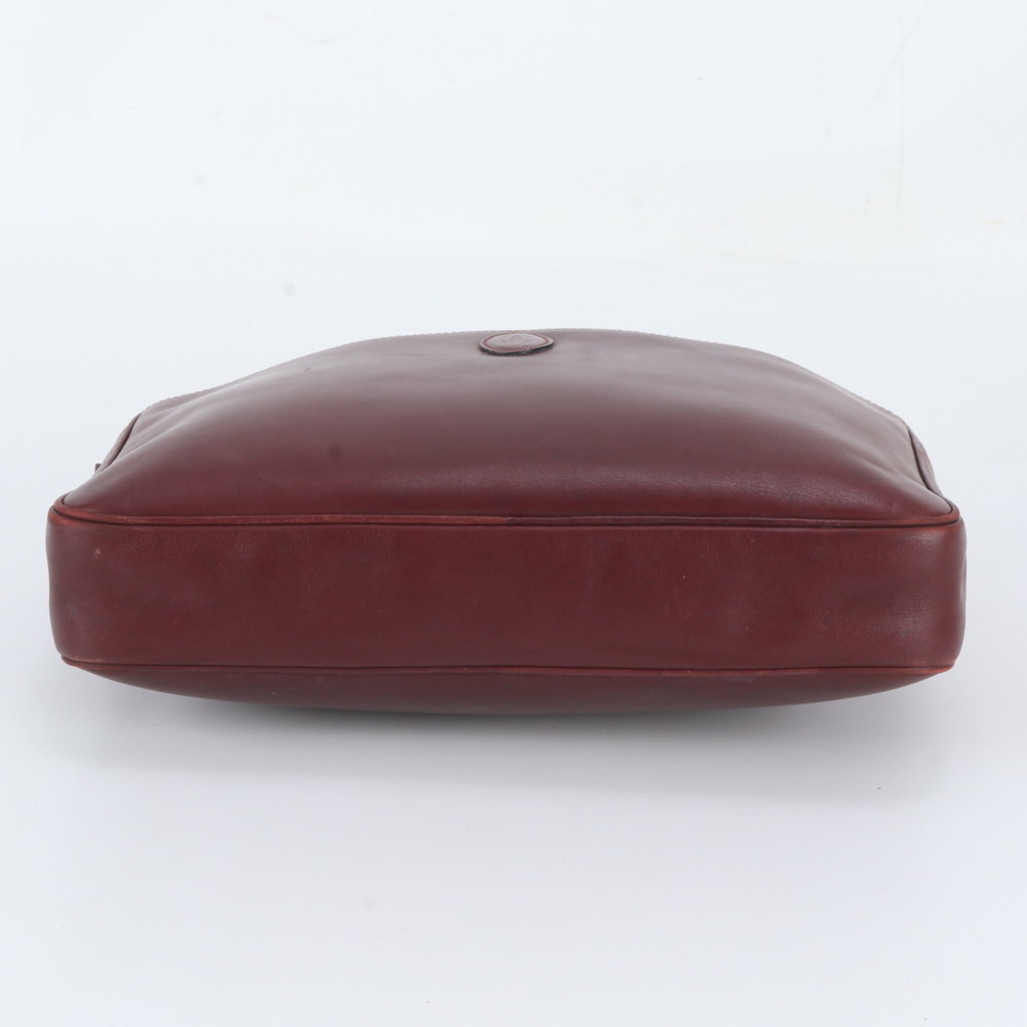Cartier Wine Red Leather Handbag Shoulder Bag Tote Bag (Pre-Owned)