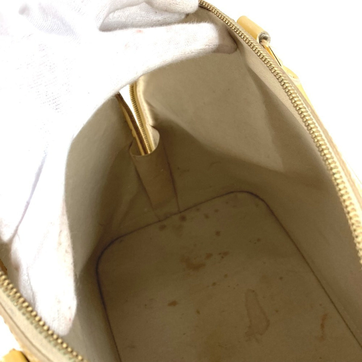 Louis Vuitton Beige Blanc Corail Galle Monogram Vernis Handbag Tote Bag (Pre-Owned)