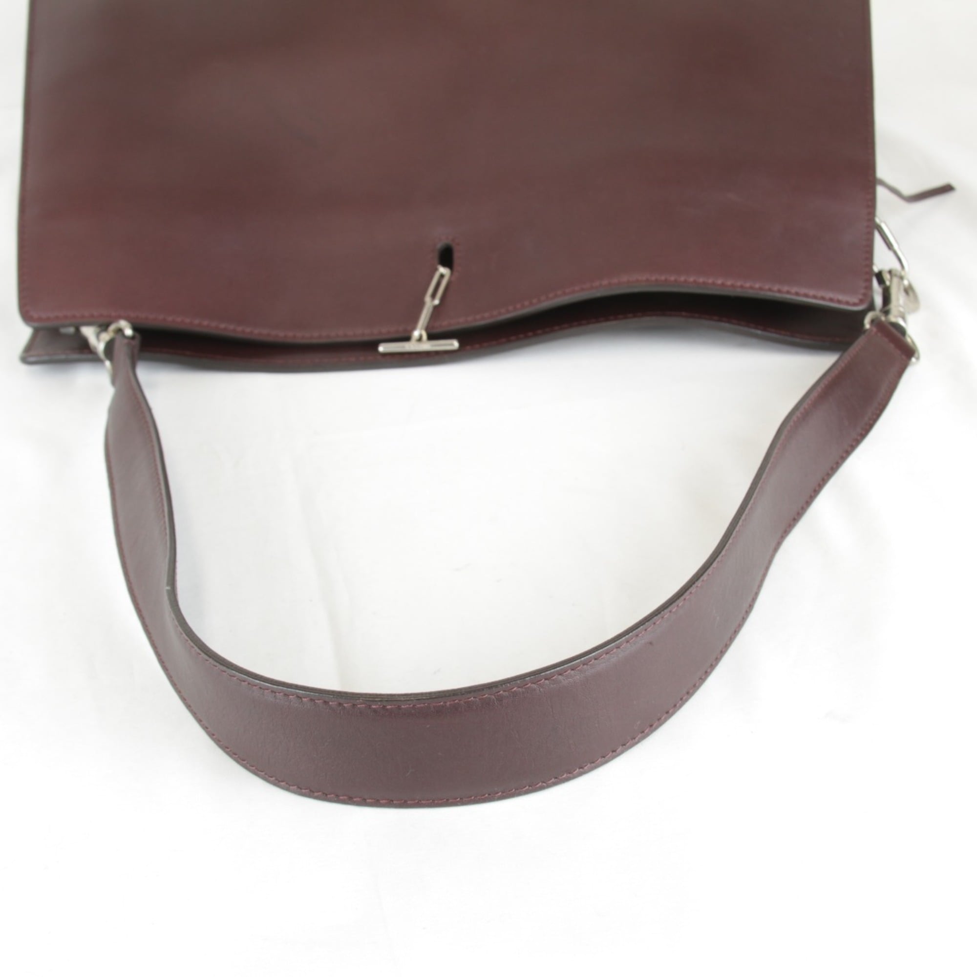 Celine Bordeaux Wine Leather Shoulder Bag (Pre-Owned)