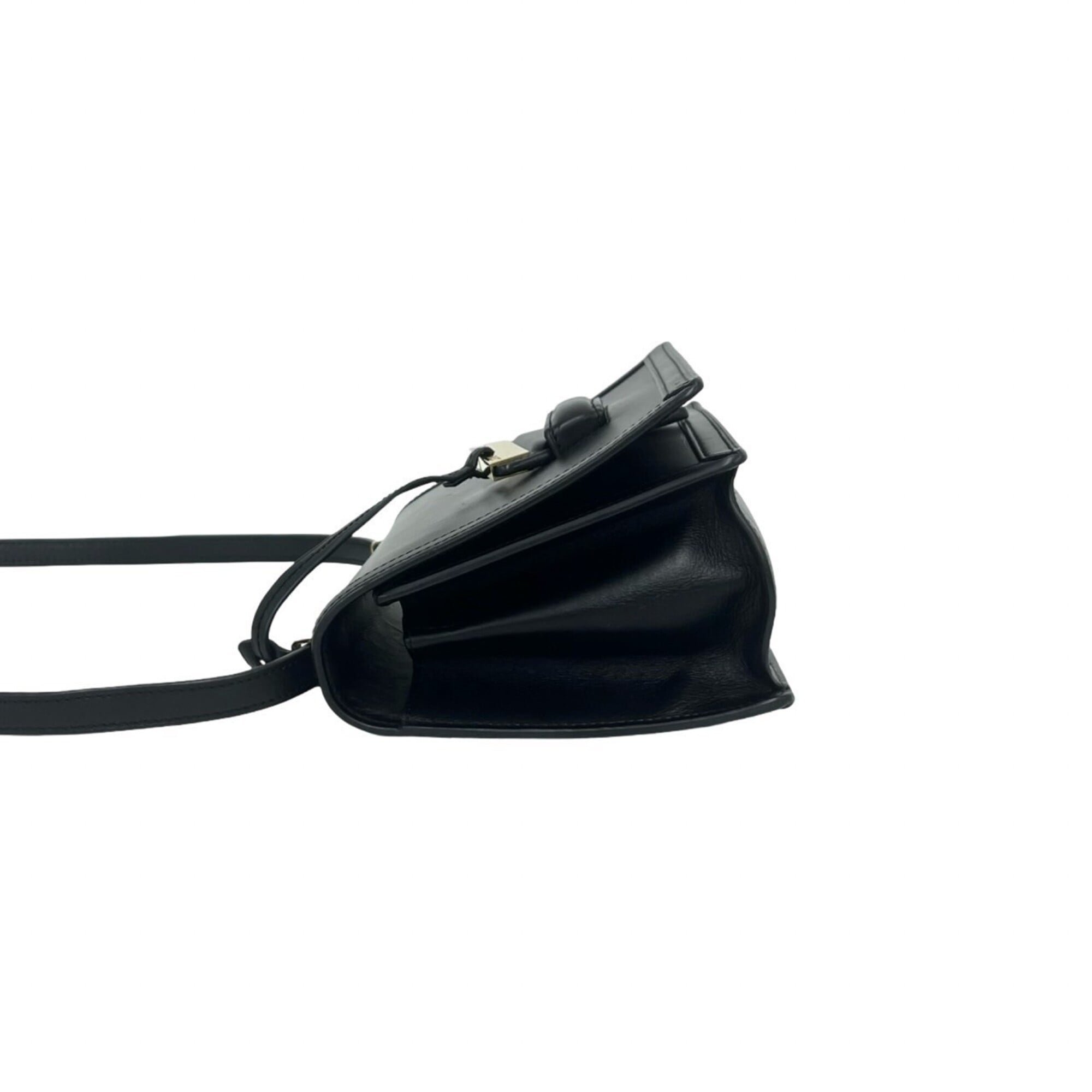 Loewe Black Leather Handbag Pochette Shoulder Bag (Pre-Owned)
