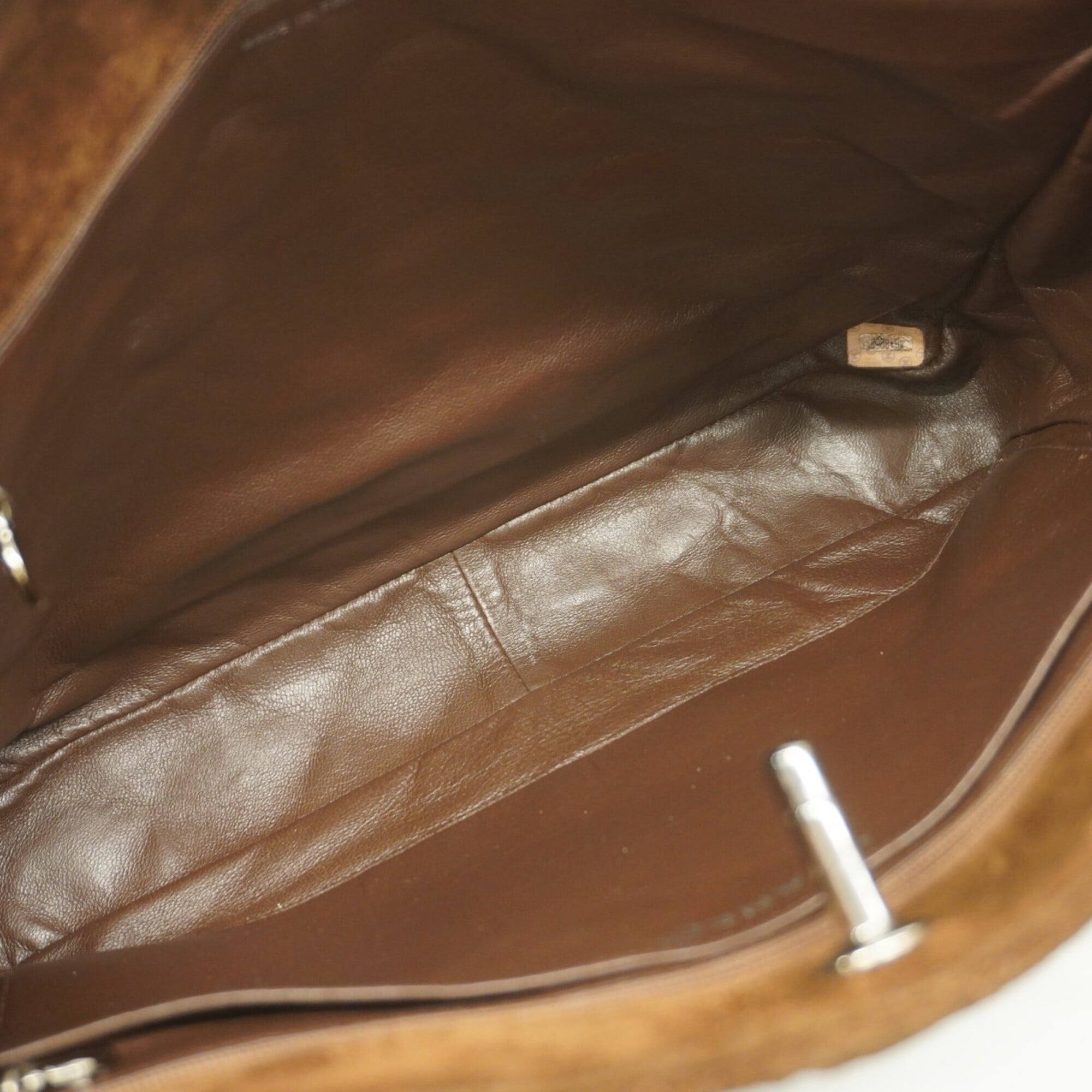 Chanel Brown Suede Tote Bag (Pre-Owned)