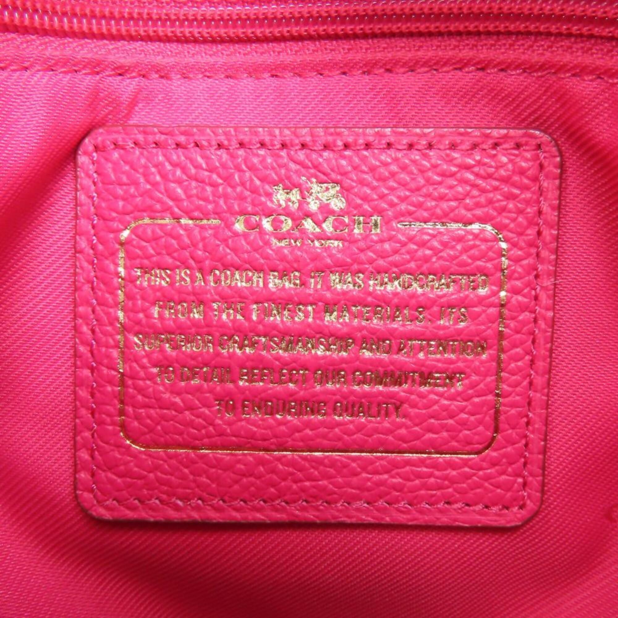 Coach Pink Leather Shoulder Bag (Pre-Owned)